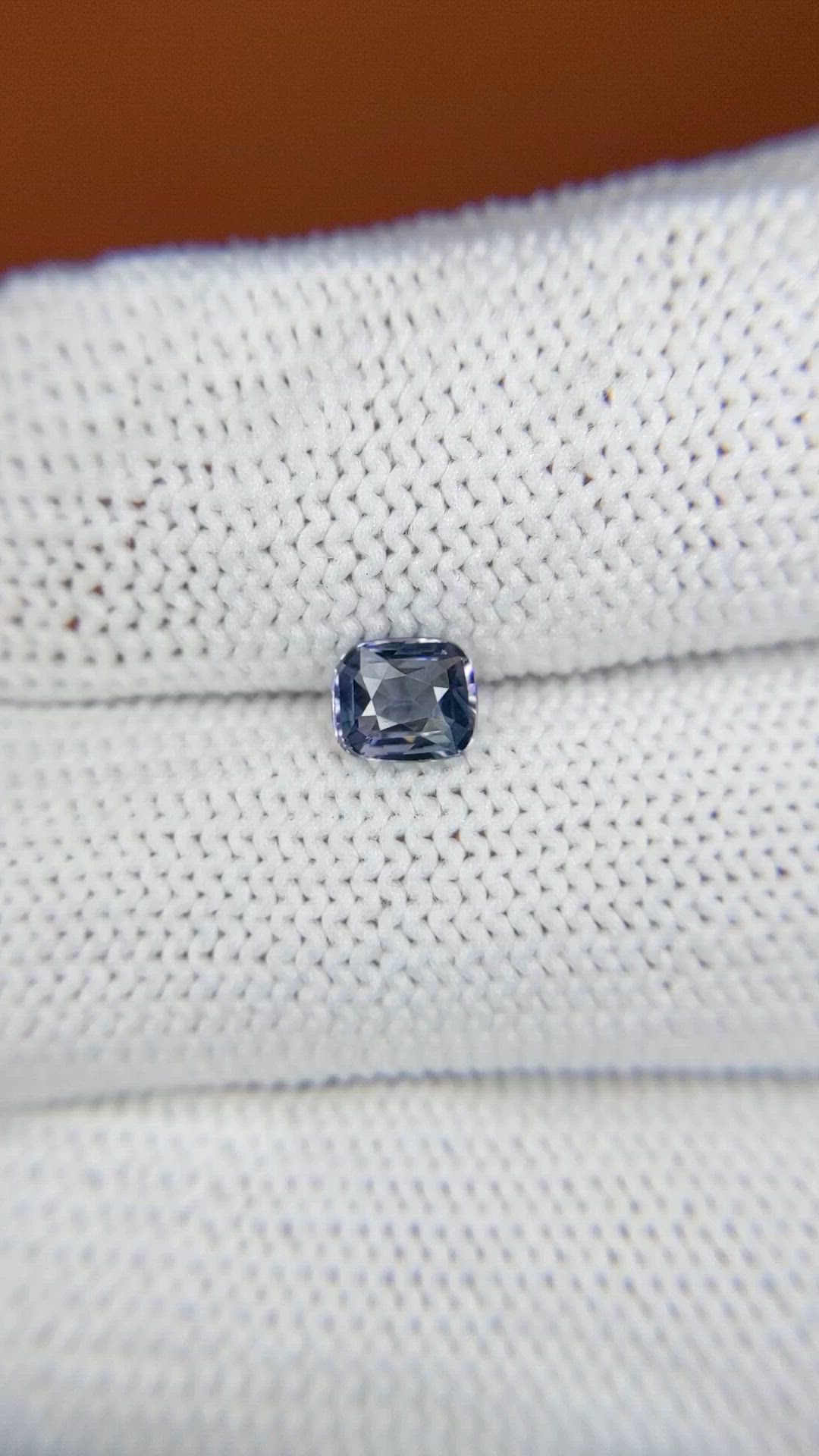0.57 Ct. Purplish Blue Spinel from Ceylon (Sri Lanka) Size Video