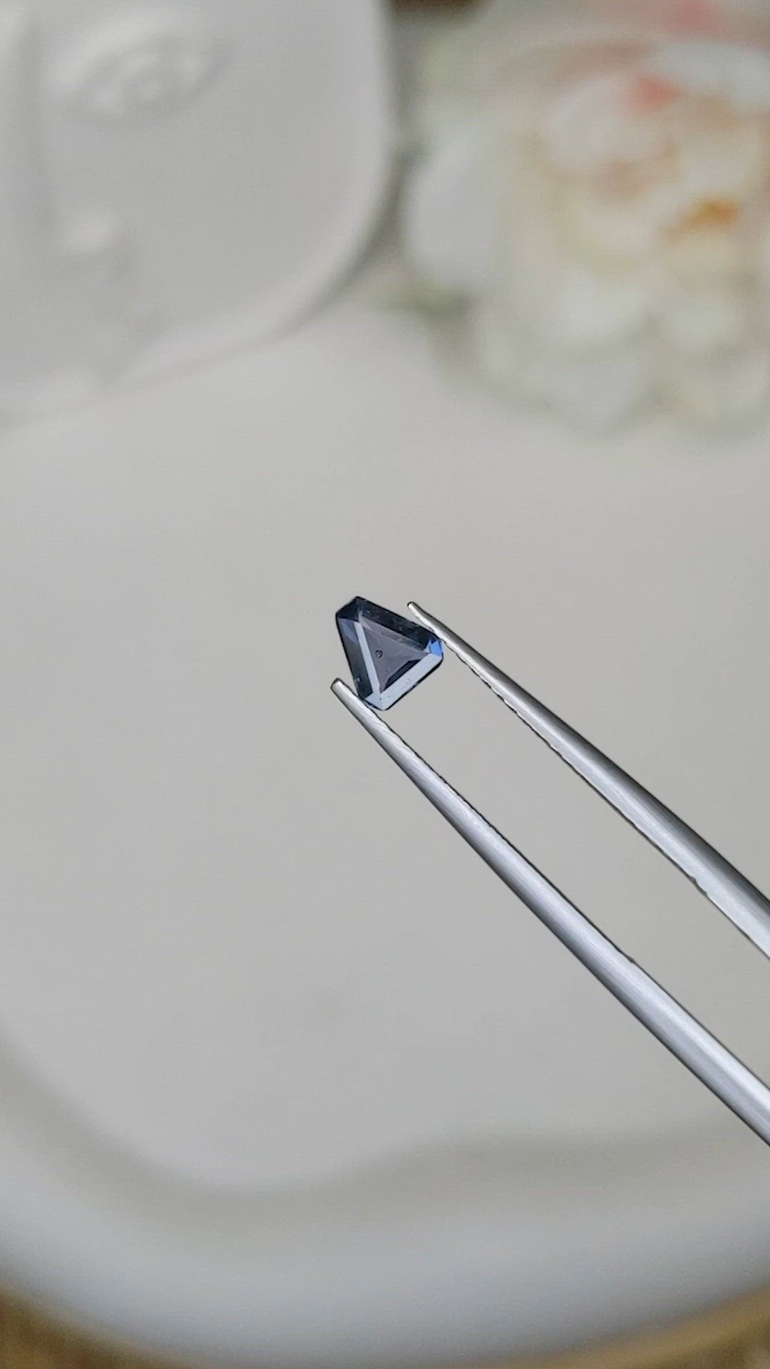 0.38 Ct. Blue Spinel from Ceylon (Sri Lanka) Size Video