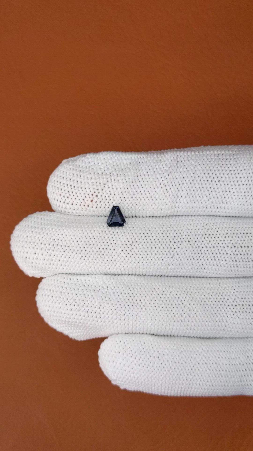 0.38 Ct. Blue Spinel from Ceylon (Sri Lanka) Size Video
