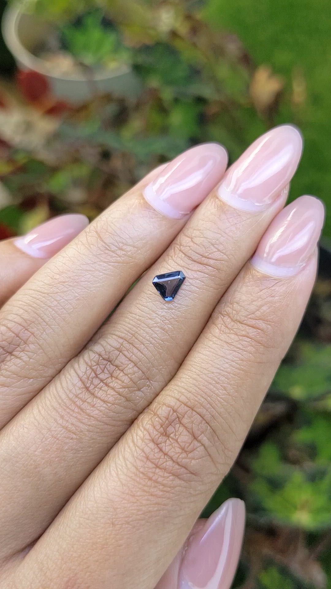 0.38 Ct. Blue Spinel from Ceylon (Sri Lanka) Size Video