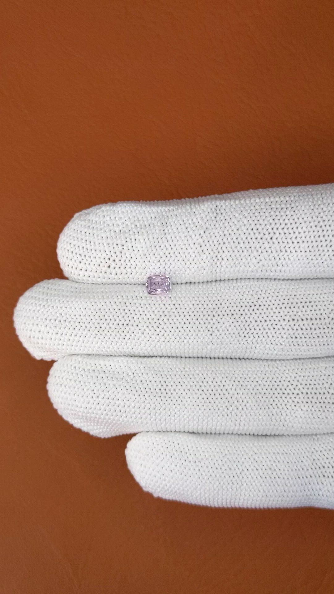 0.41 Ct. Pink Spinel from Ceylon (Sri Lanka) Size Video
