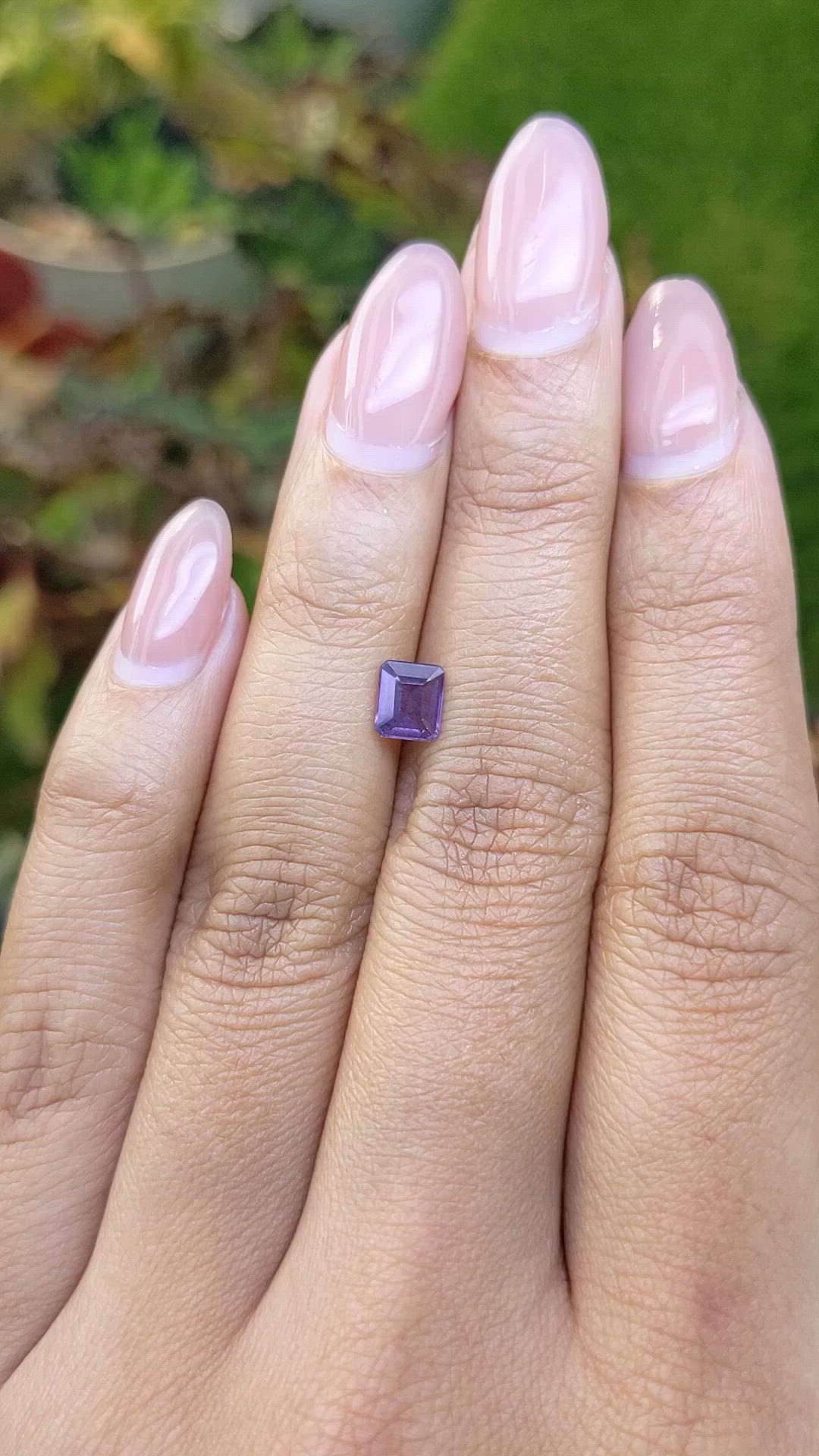 0.70 Ct. Purple Spinel from Ceylon (Sri Lanka) Size Video