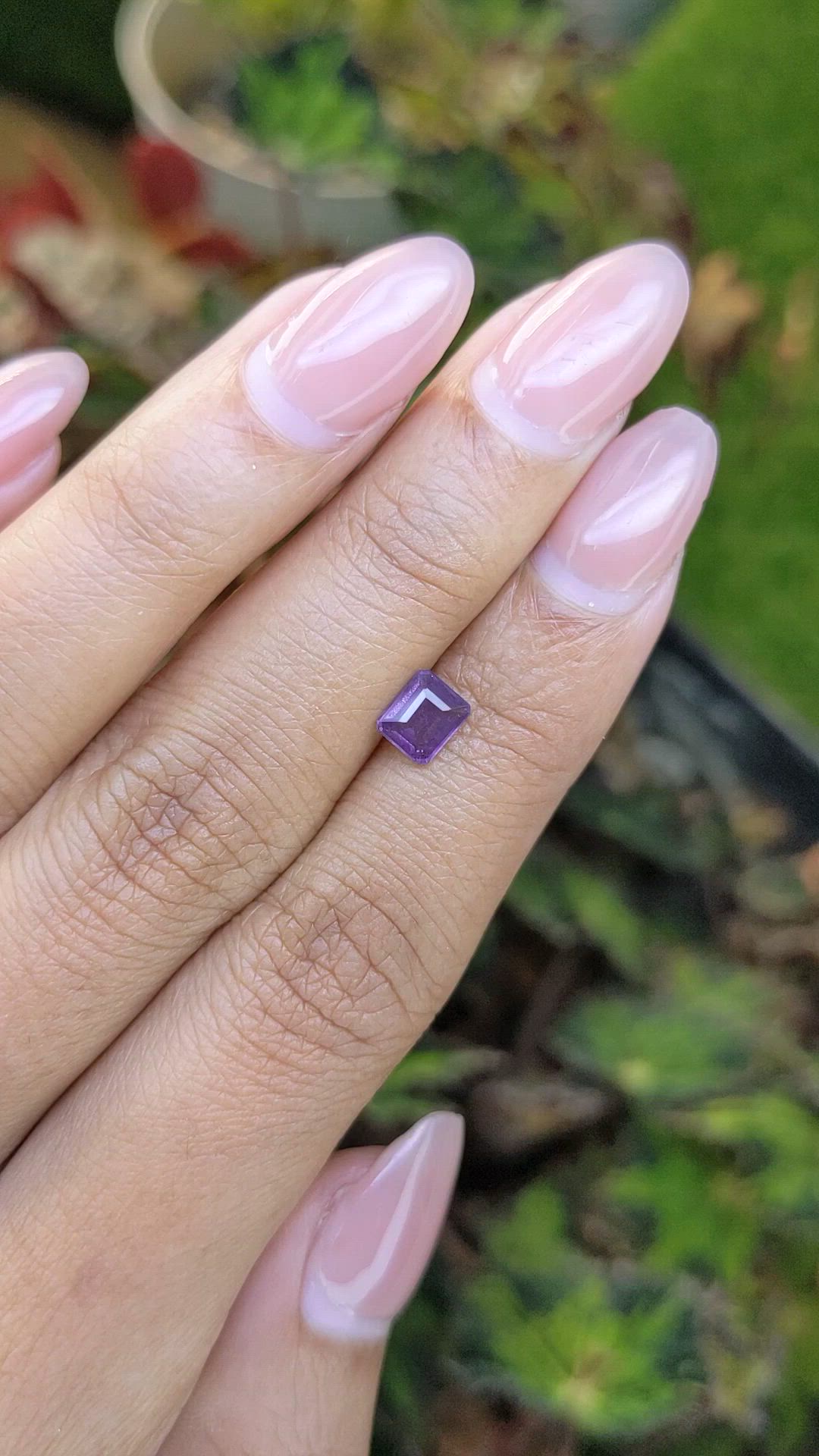 0.70 Ct. Purple Spinel from Ceylon (Sri Lanka) Size Video