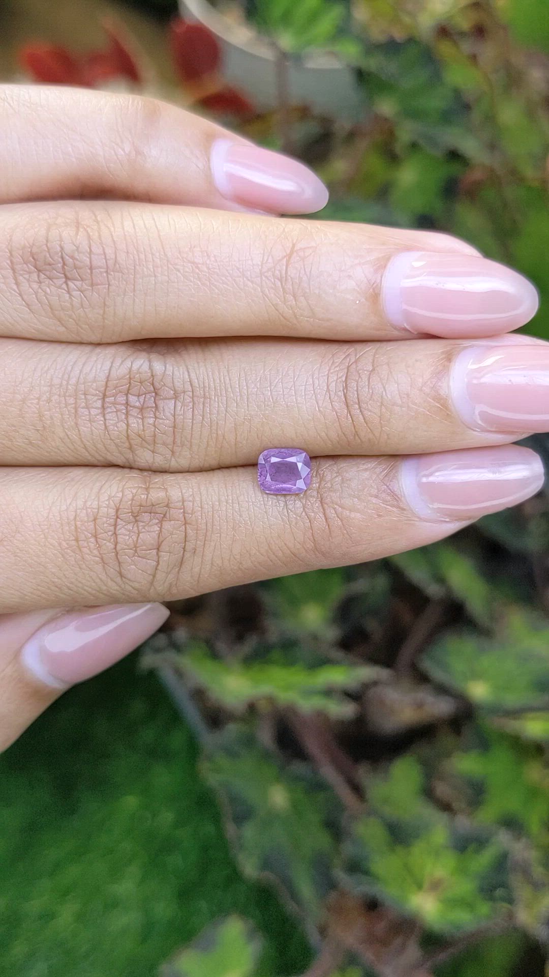 0.93 Ct. Pinkish Purple Spinel from Ceylon (Sri Lanka) Size Video