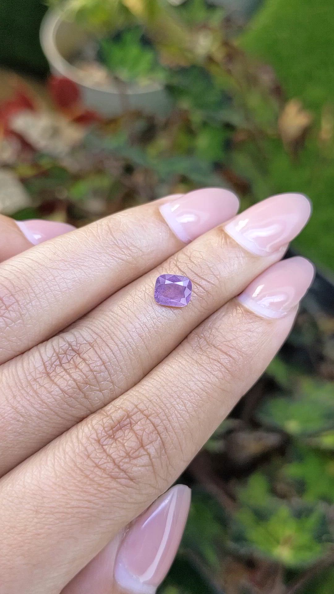 0.93 Ct. Pinkish Purple Spinel from Ceylon (Sri Lanka) Size Video