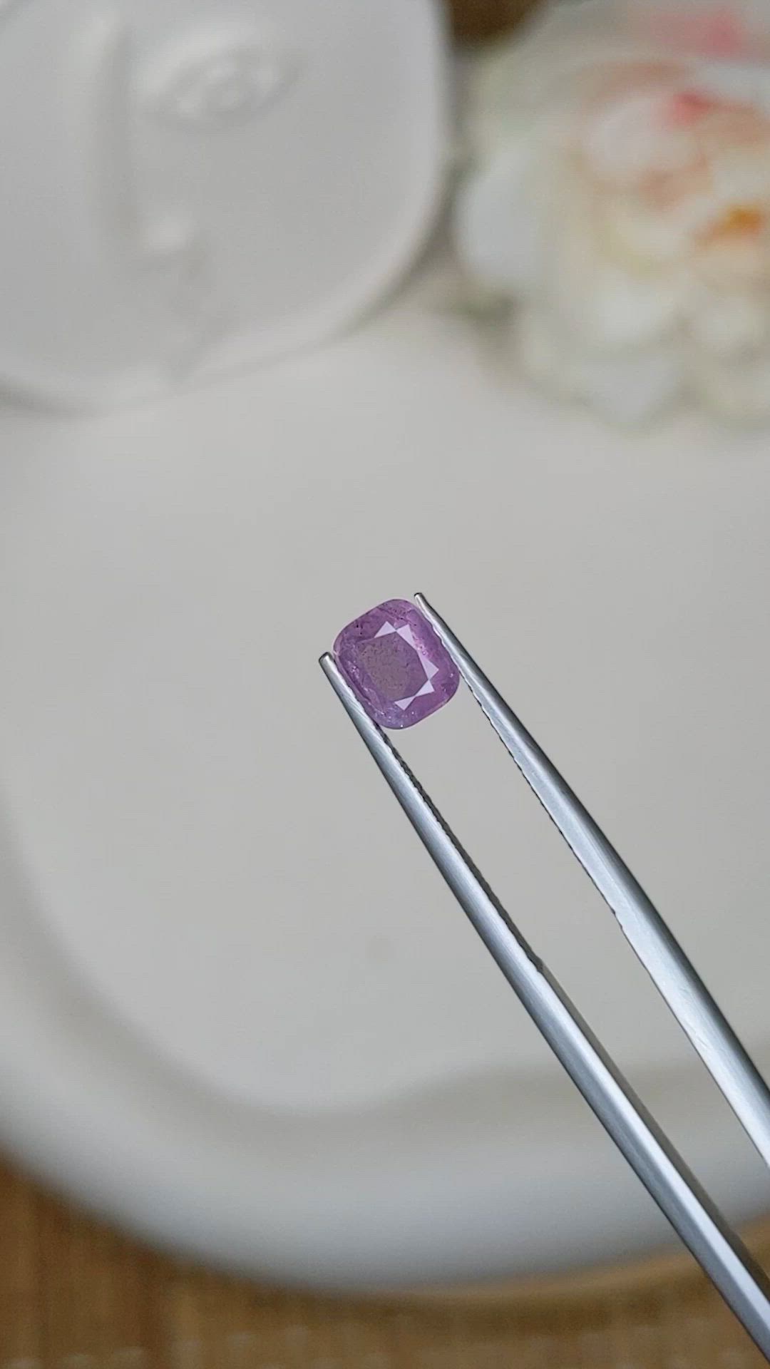 0.93 Ct. Pinkish Purple Spinel from Ceylon (Sri Lanka) Size Video