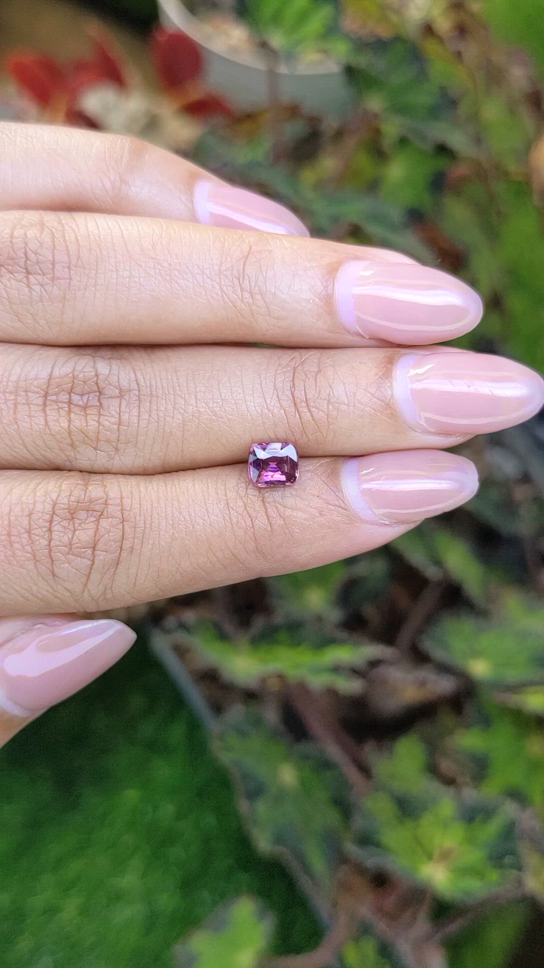 0.85 Ct. Purplish Pink Spinel from Ceylon (Sri Lanka) Size Video