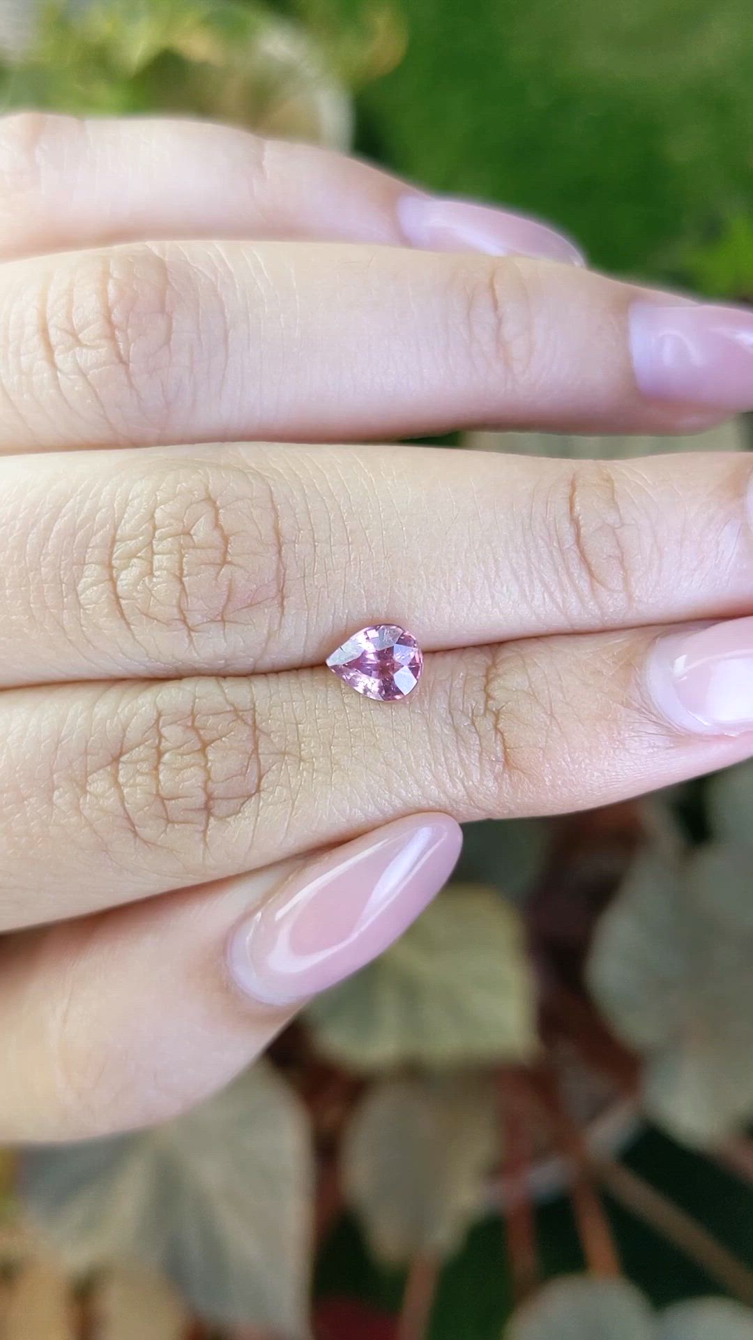 0.82 Ct. Purplish Pink Spinel from Ceylon (Sri Lanka) Size Video