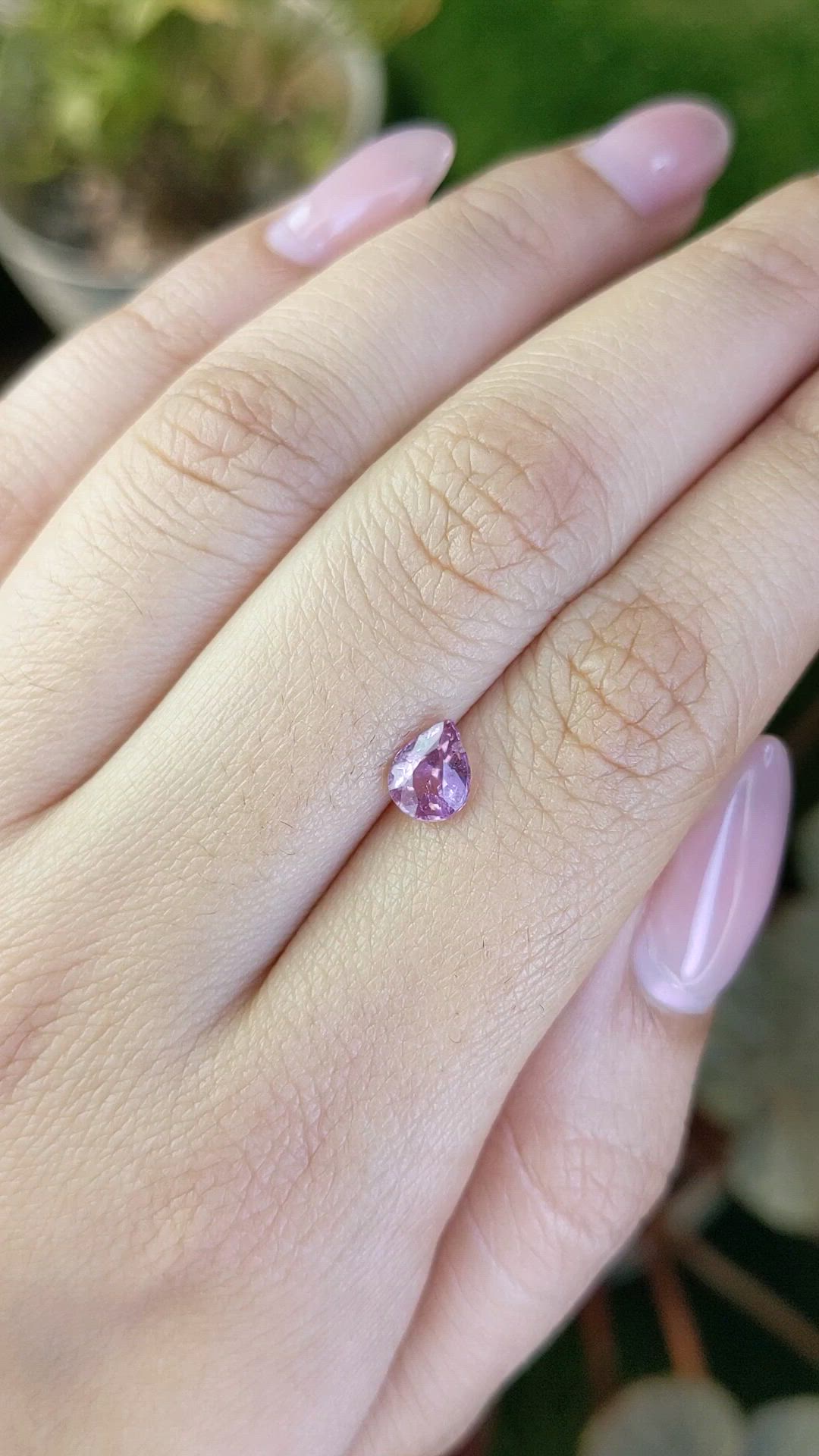 0.82 Ct. Purplish Pink Spinel from Ceylon (Sri Lanka) Size Video