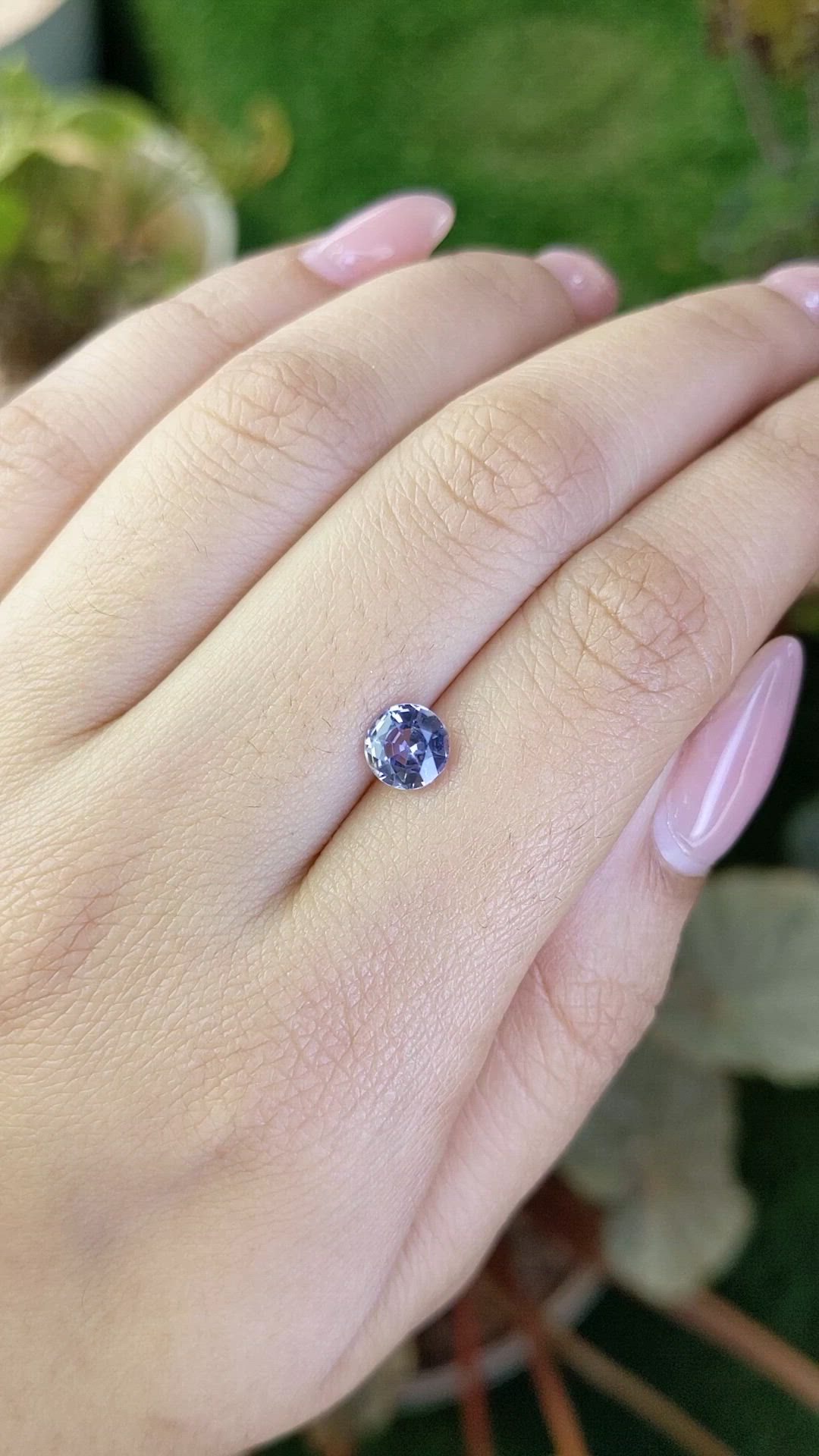 0.96 Ct. Purplish Blue Spinel from Ceylon (Sri Lanka) Size Video