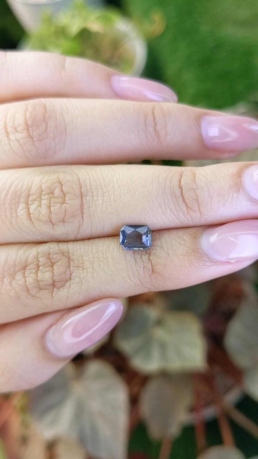 0.95 Ct. Greyish Blue Spinel from Ceylon (Sri Lanka) Size Video