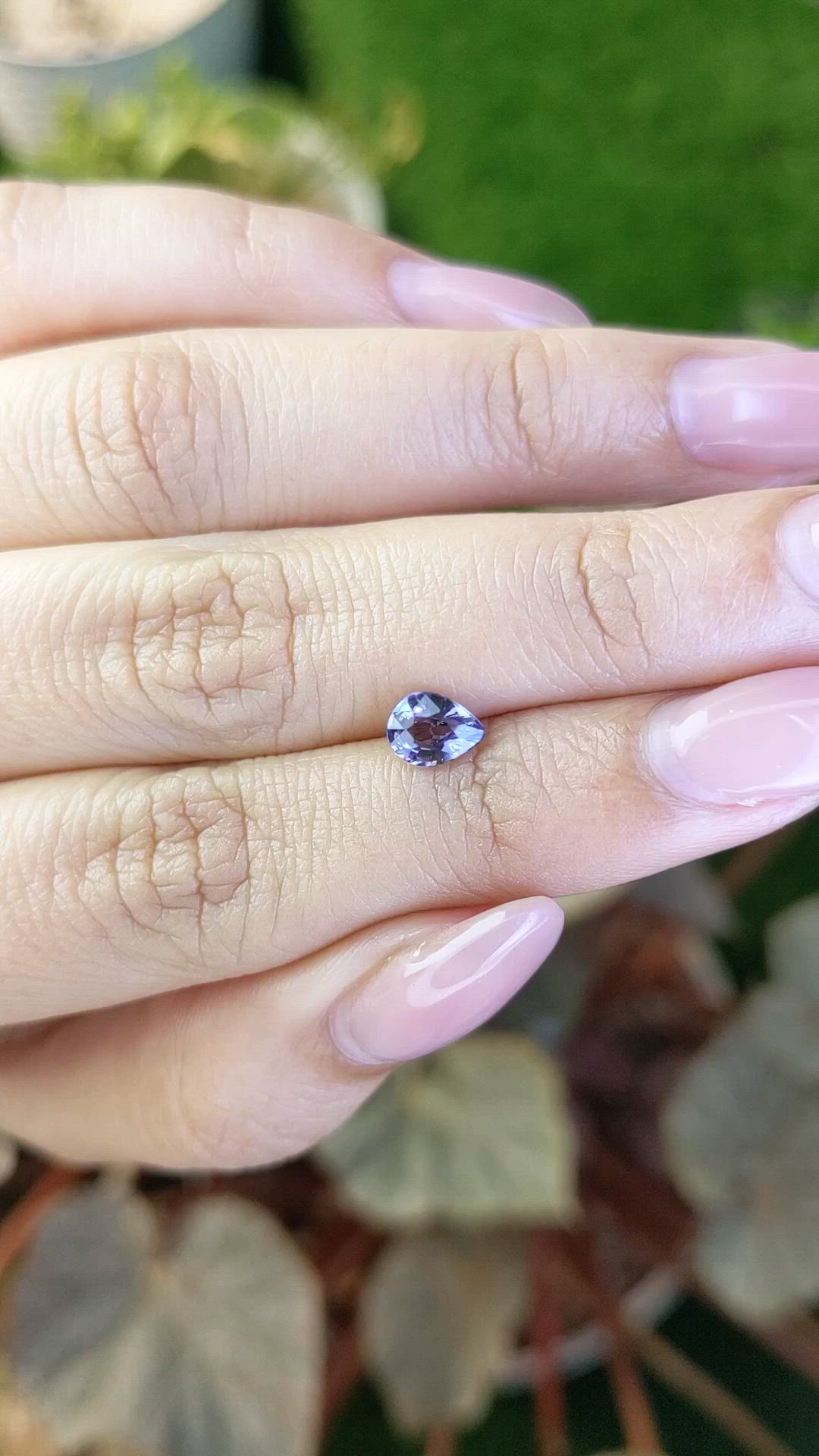 0.73 Ct. Purplish Blue Spinel from Ceylon (Sri Lanka) Size Video