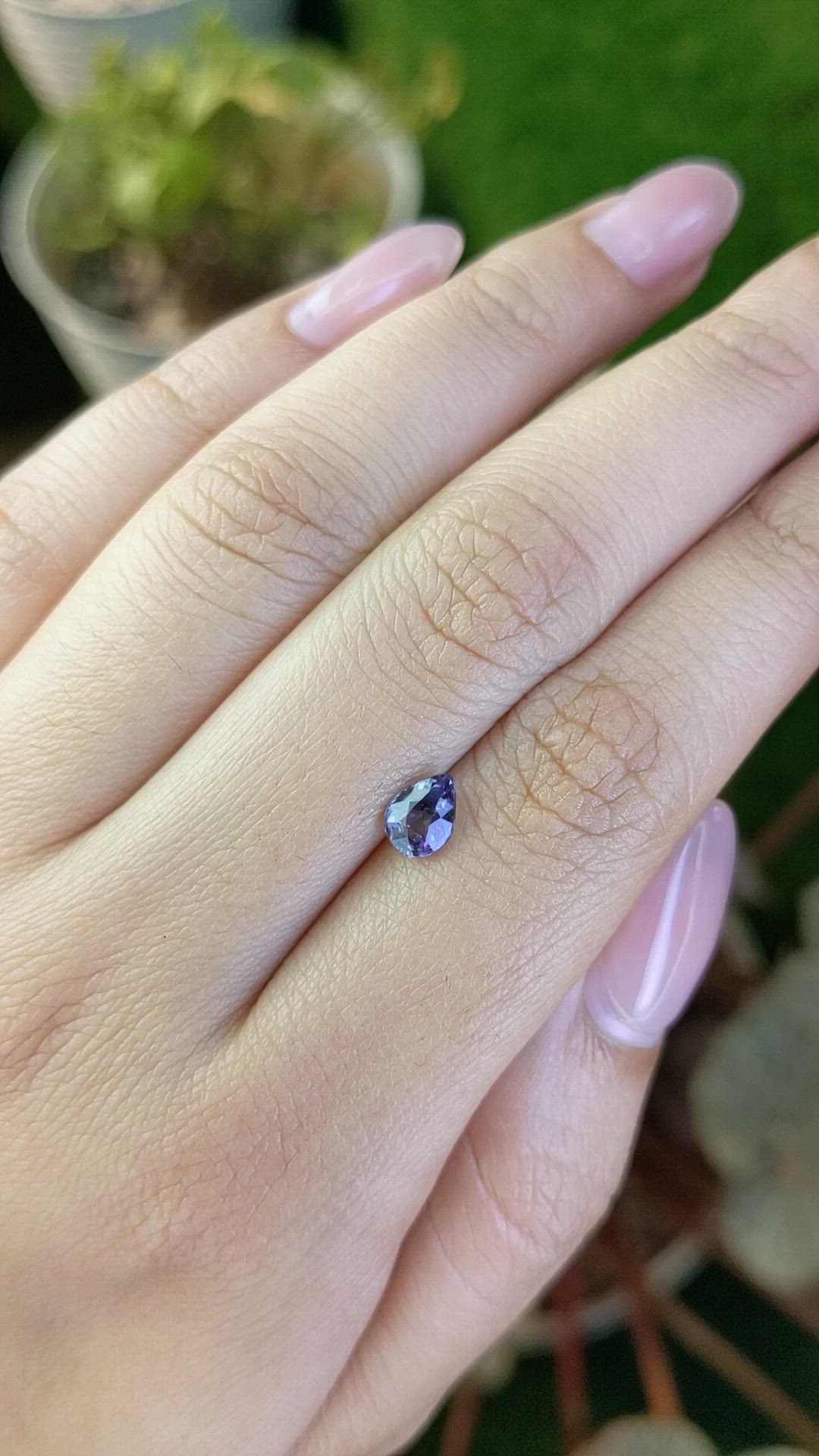0.73 Ct. Purplish Blue Spinel from Ceylon (Sri Lanka) Size Video