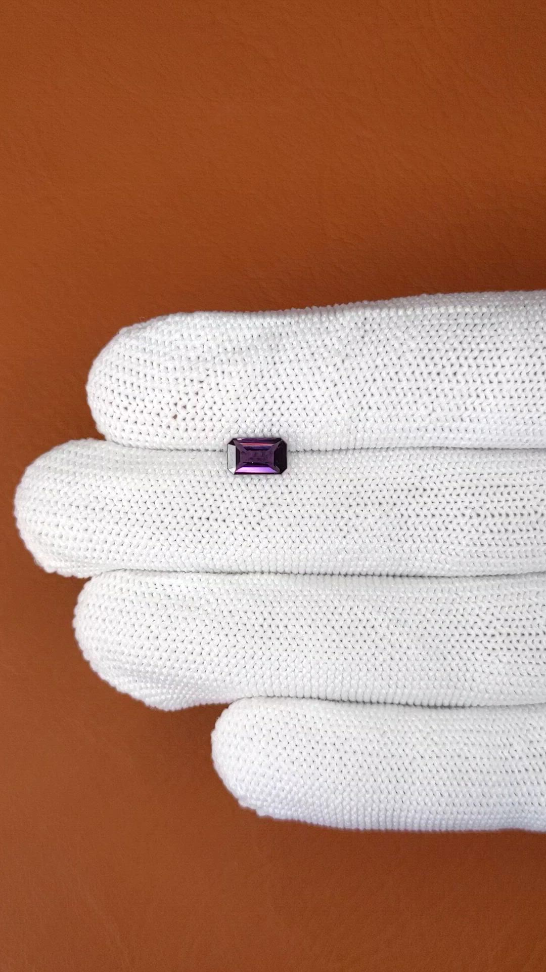0.93 Ct. Purple Spinel from Ceylon (Sri Lanka) Size Video