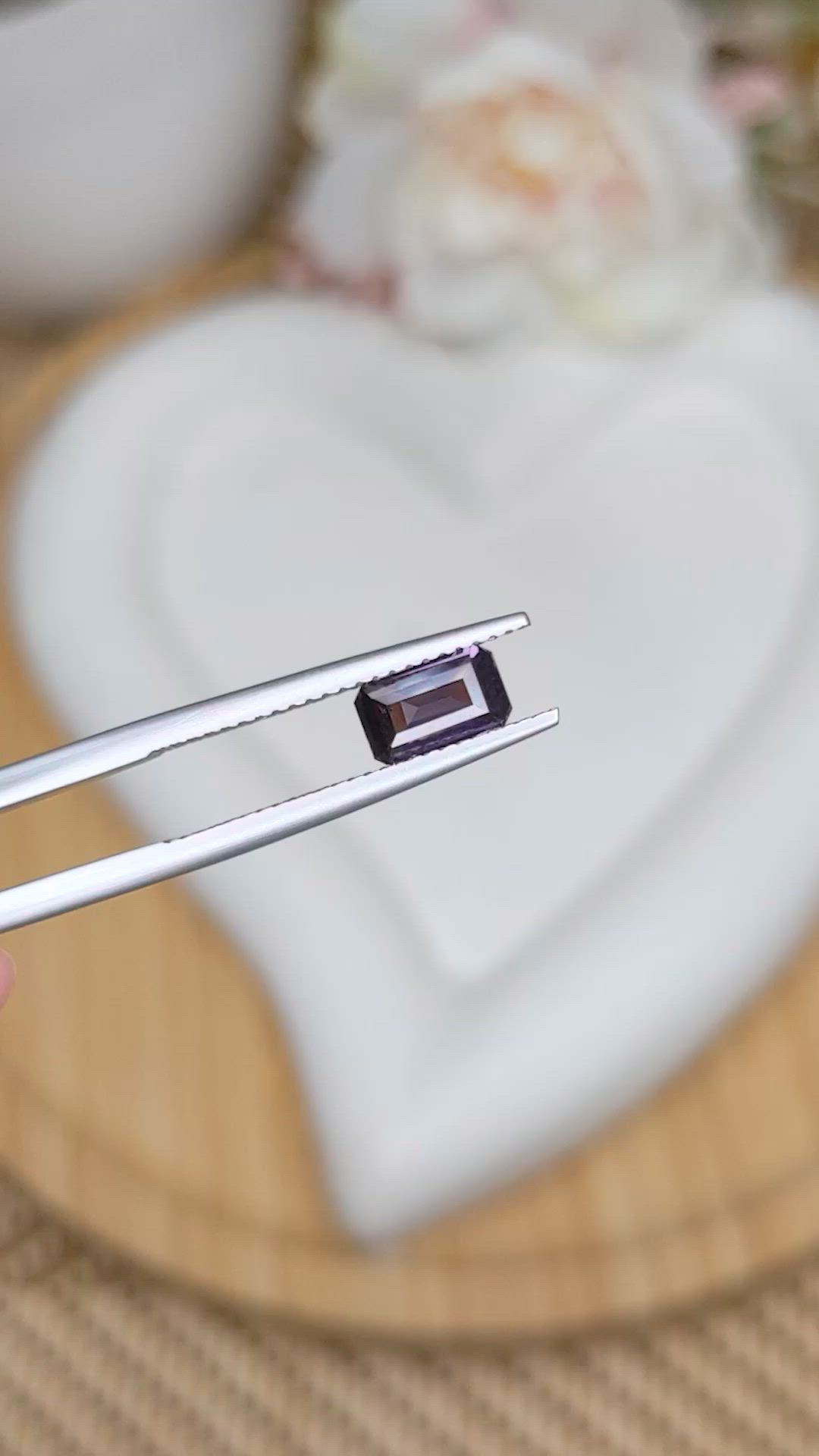 0.93 Ct. Purple Spinel from Ceylon (Sri Lanka) Size Video