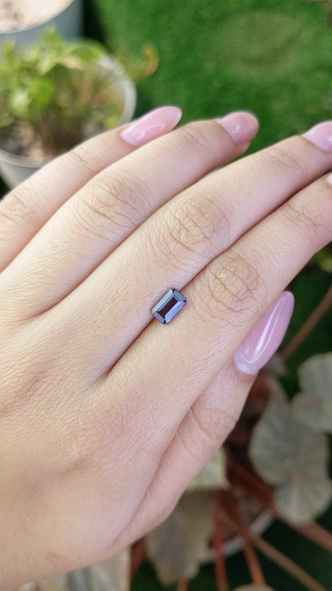 0.93 Ct. Purple Spinel from Ceylon (Sri Lanka) Size Video