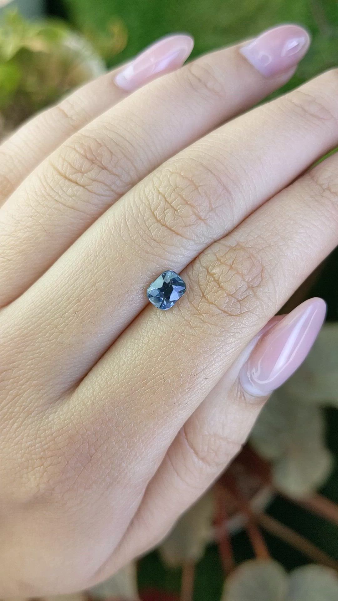 0.96 Ct. Greyish Blue Spinel from Ceylon (Sri Lanka) Size Video