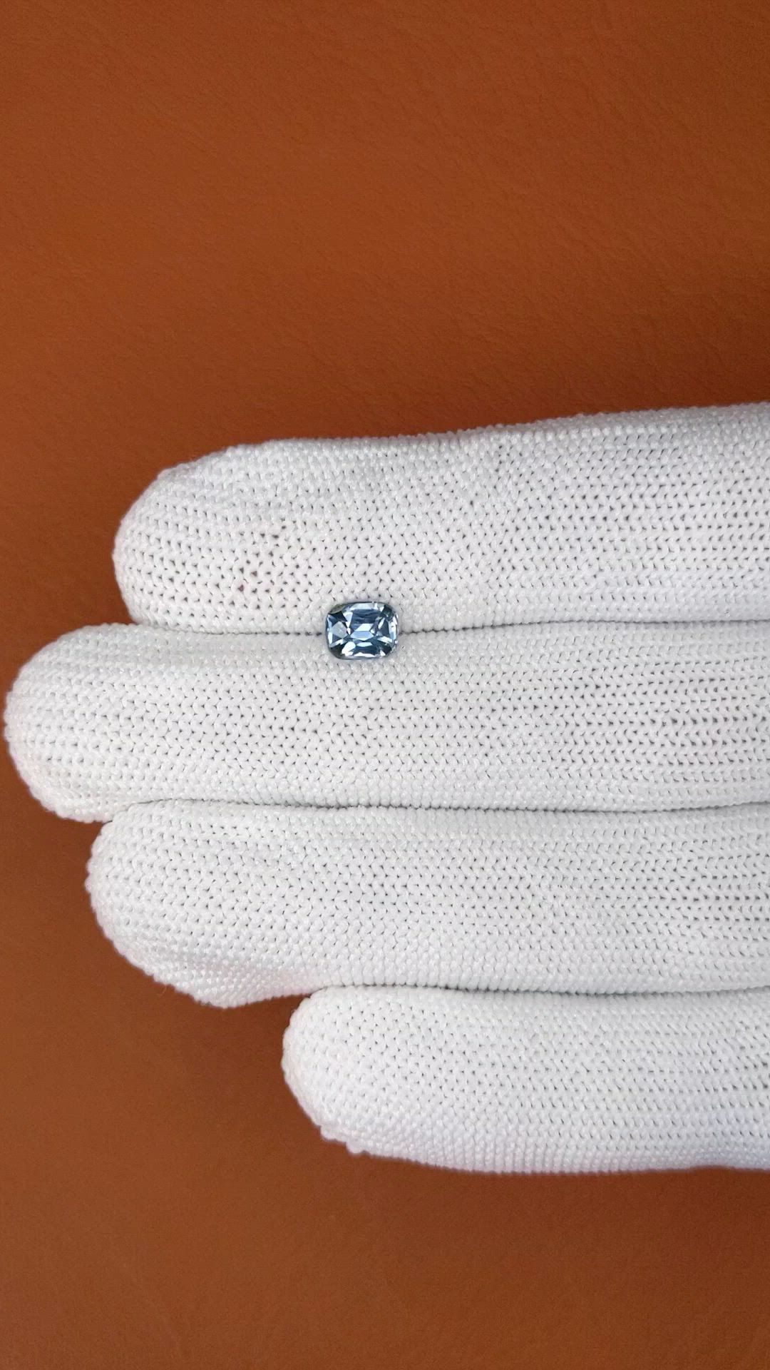 0.96 Ct. Greyish Blue Spinel from Ceylon (Sri Lanka) Size Video