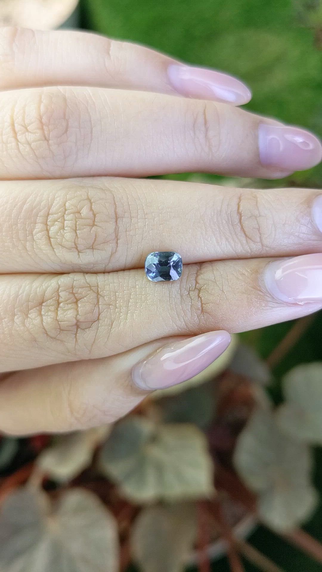 0.96 Ct. Greyish Blue Spinel from Ceylon (Sri Lanka) Size Video
