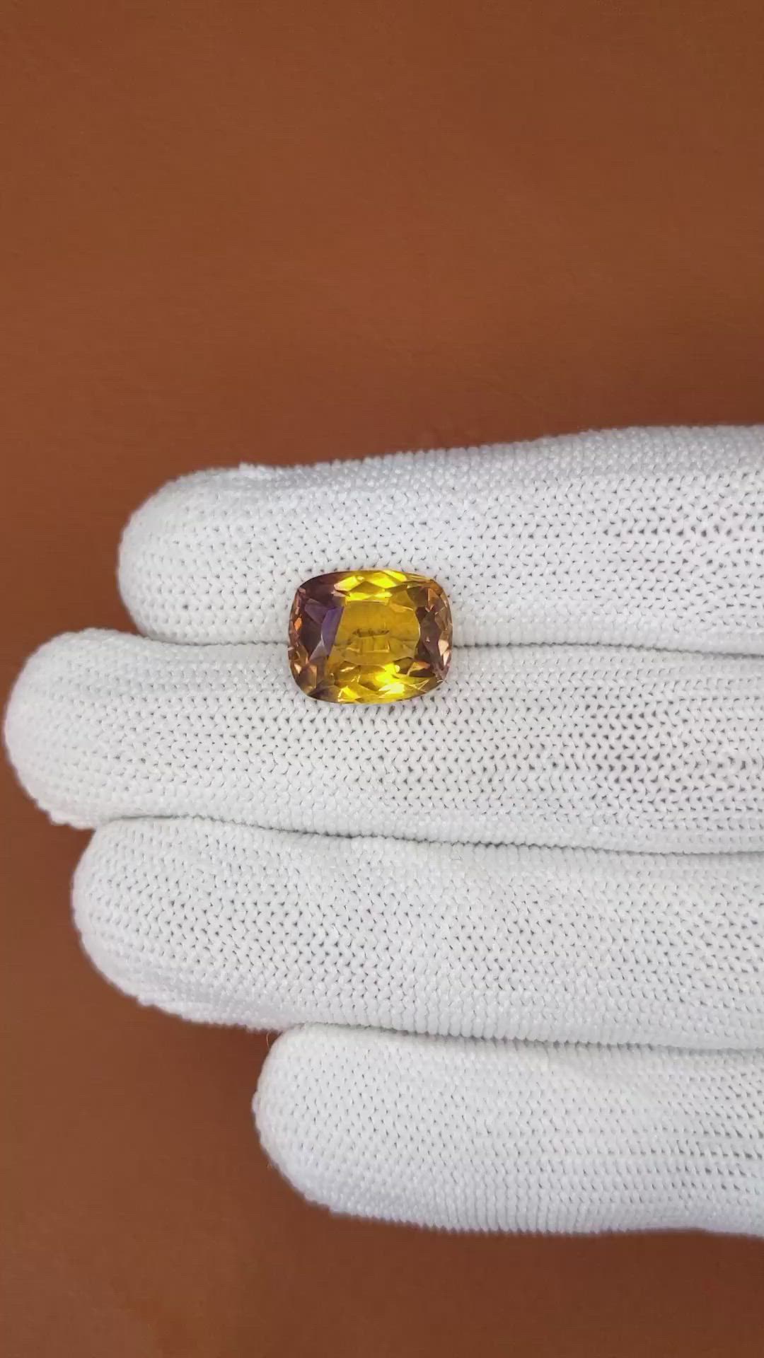 6.86 Ct. Bi Color Ametrine from Brazil Size Video