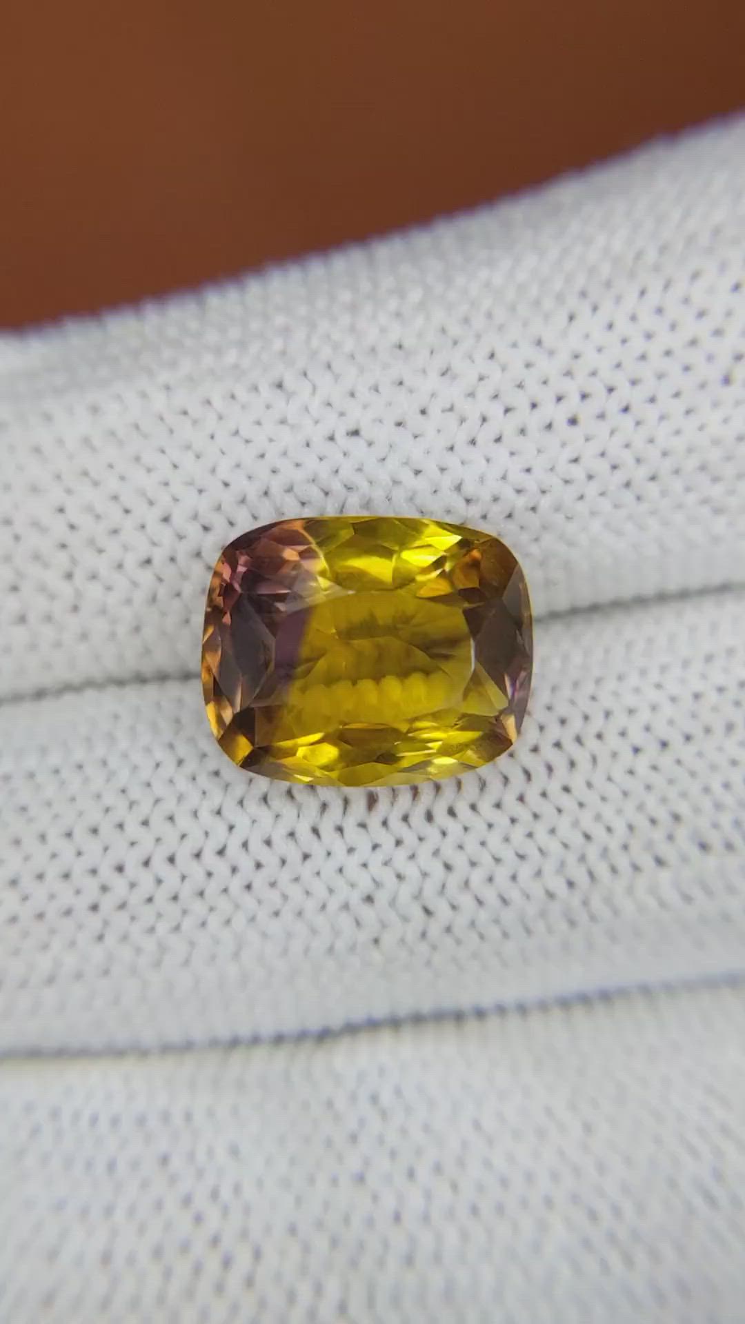 6.86 Ct. Bi Color Ametrine from Brazil Size Video