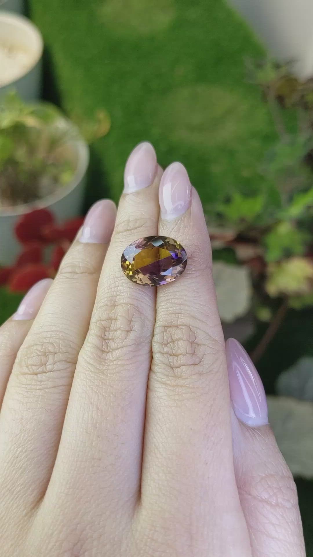 8.69 Ct. Bi Color Ametrine from Brazil Size Video
