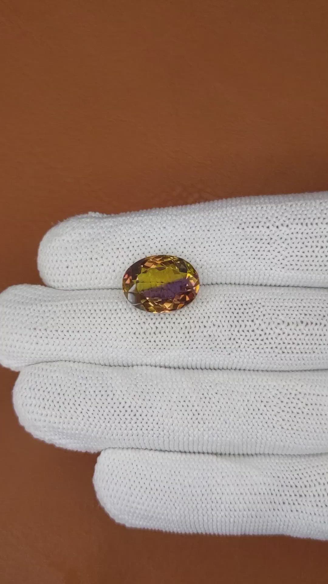 8.69 Ct. Bi Color Ametrine from Brazil Size Video