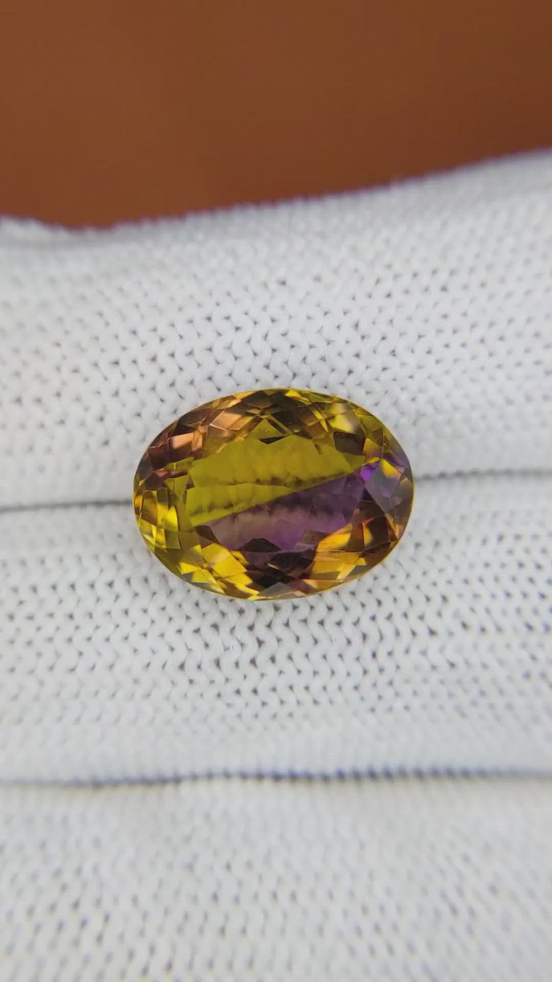 8.69 Ct. Bi Color Ametrine from Brazil Size Video