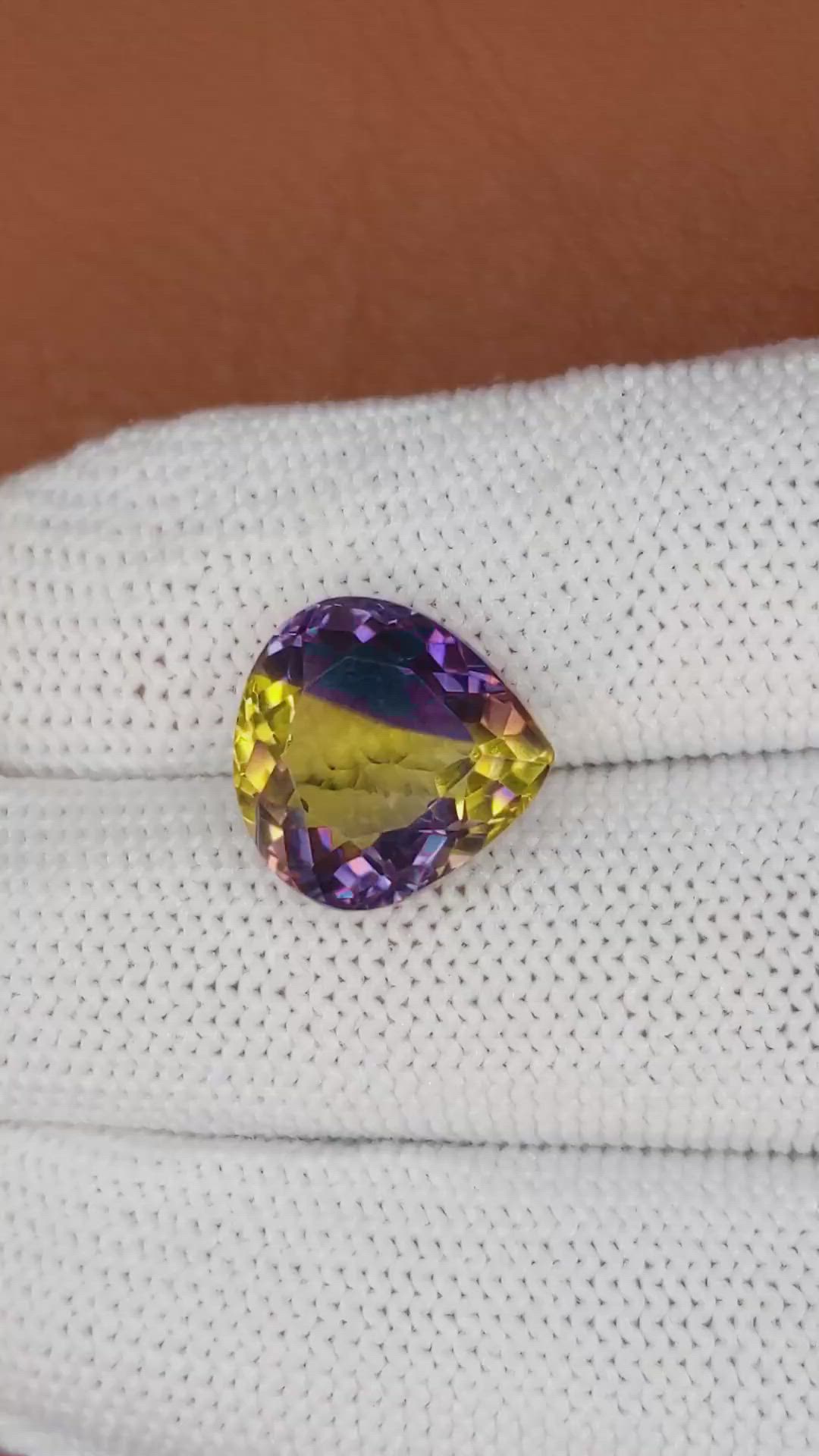 8.51 Ct. Bi Color Ametrine from Brazil Size Video