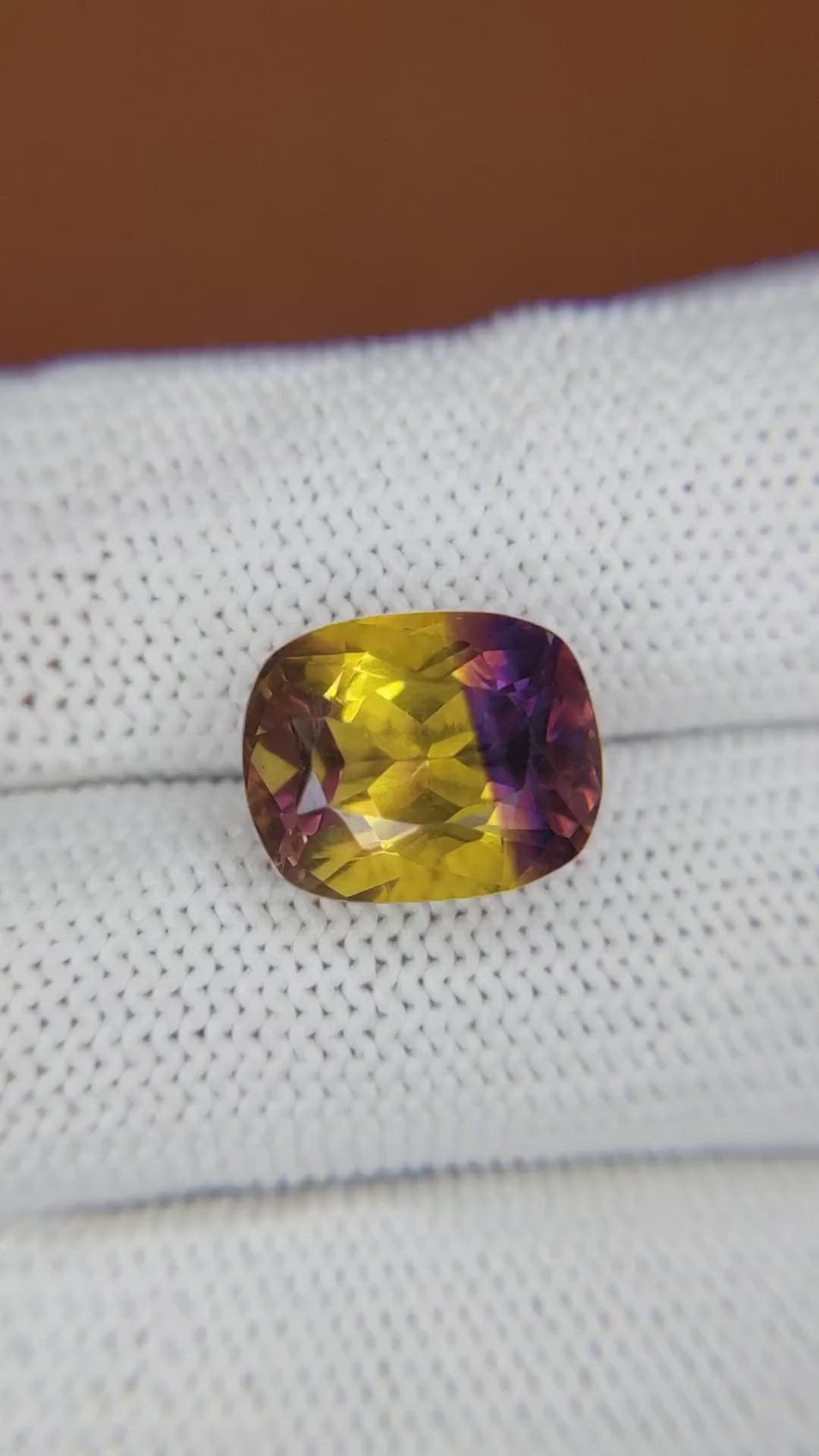 6.77 Ct. Bi Color Ametrine from Brazil Size Video