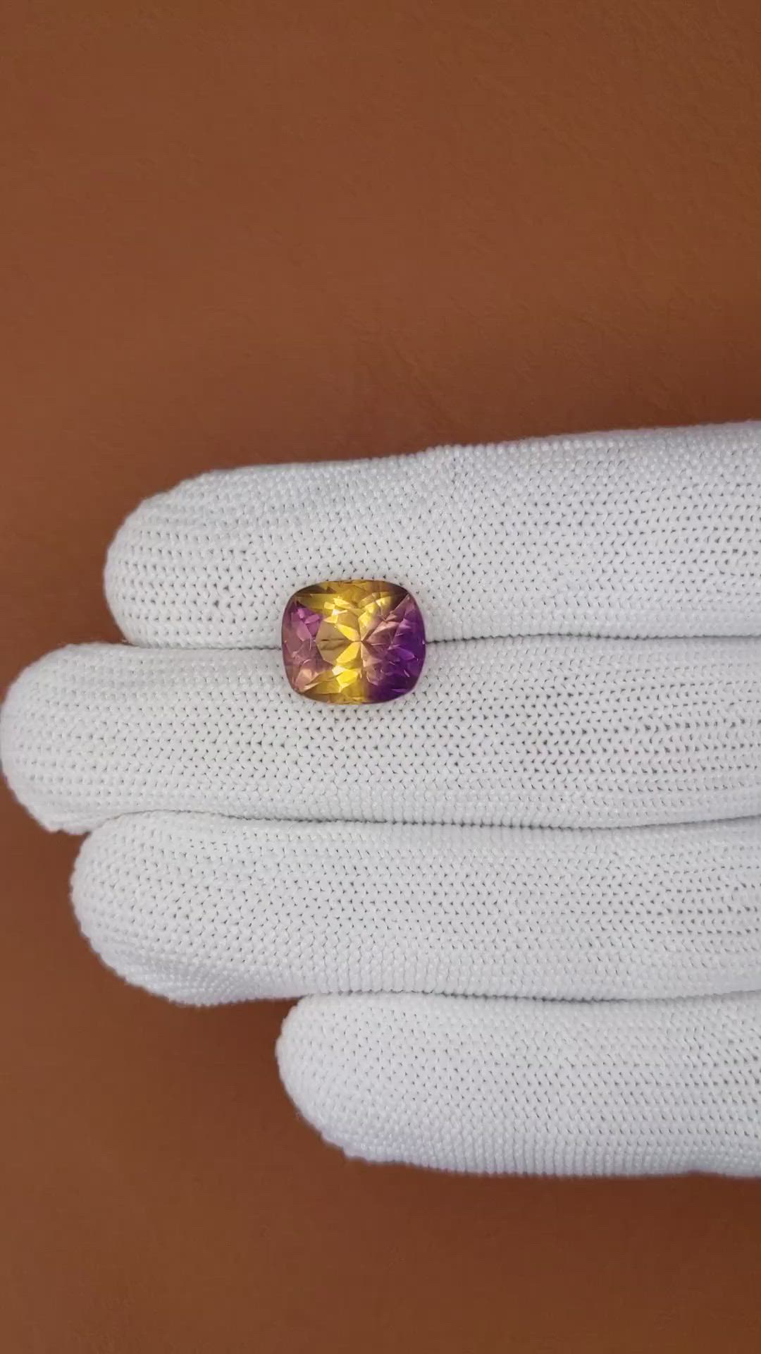 6.79 Ct. Bi Color Ametrine from Brazil Size Video