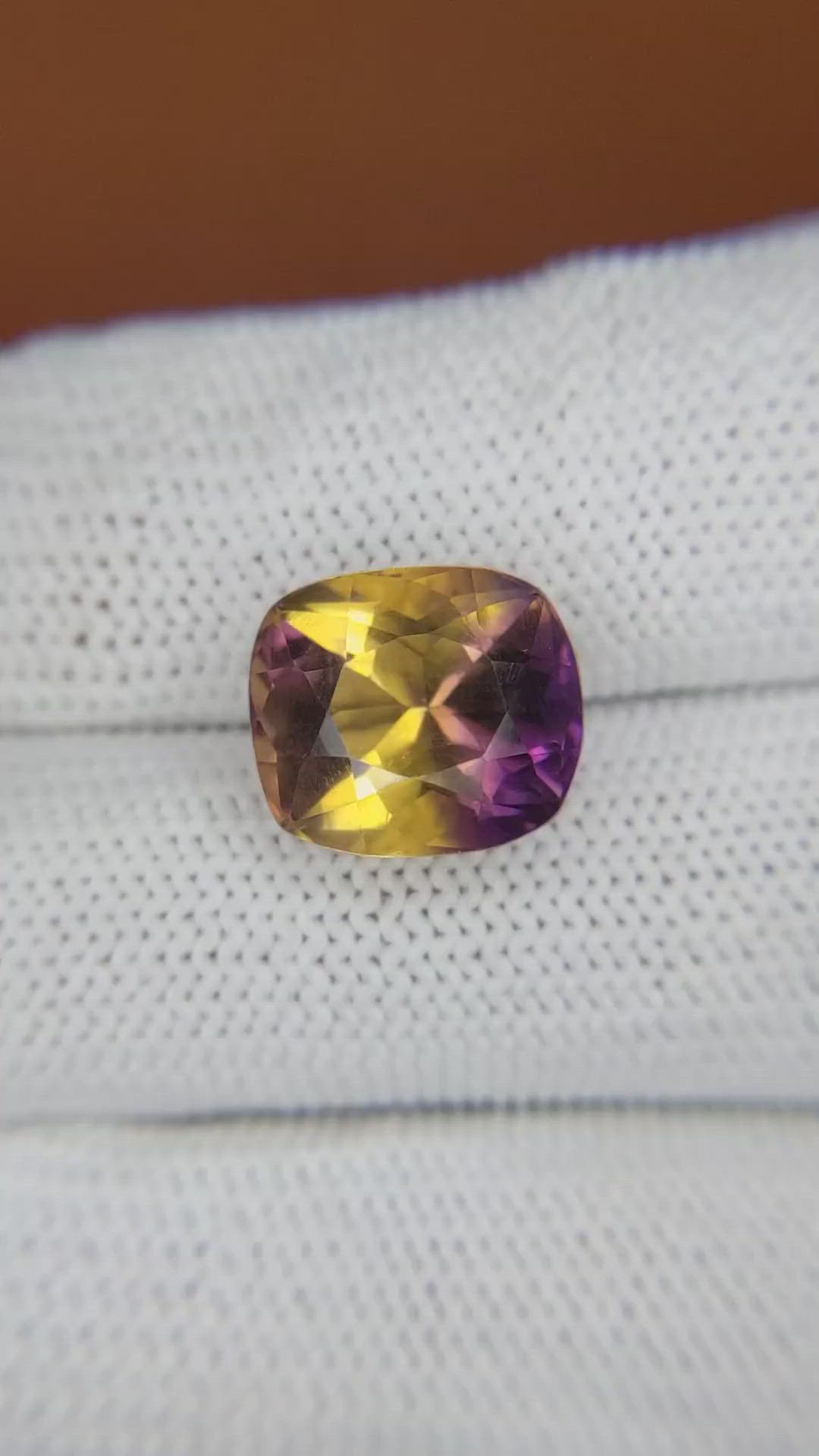 6.79 Ct. Bi Color Ametrine from Brazil Size Video