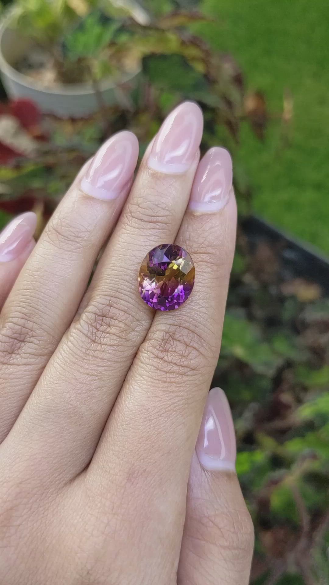 7.89 Ct. Bi Color Ametrine from Brazil Size Video