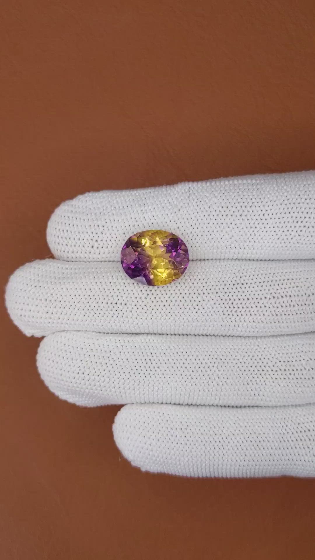 7.89 Ct. Bi Color Ametrine from Brazil Size Video