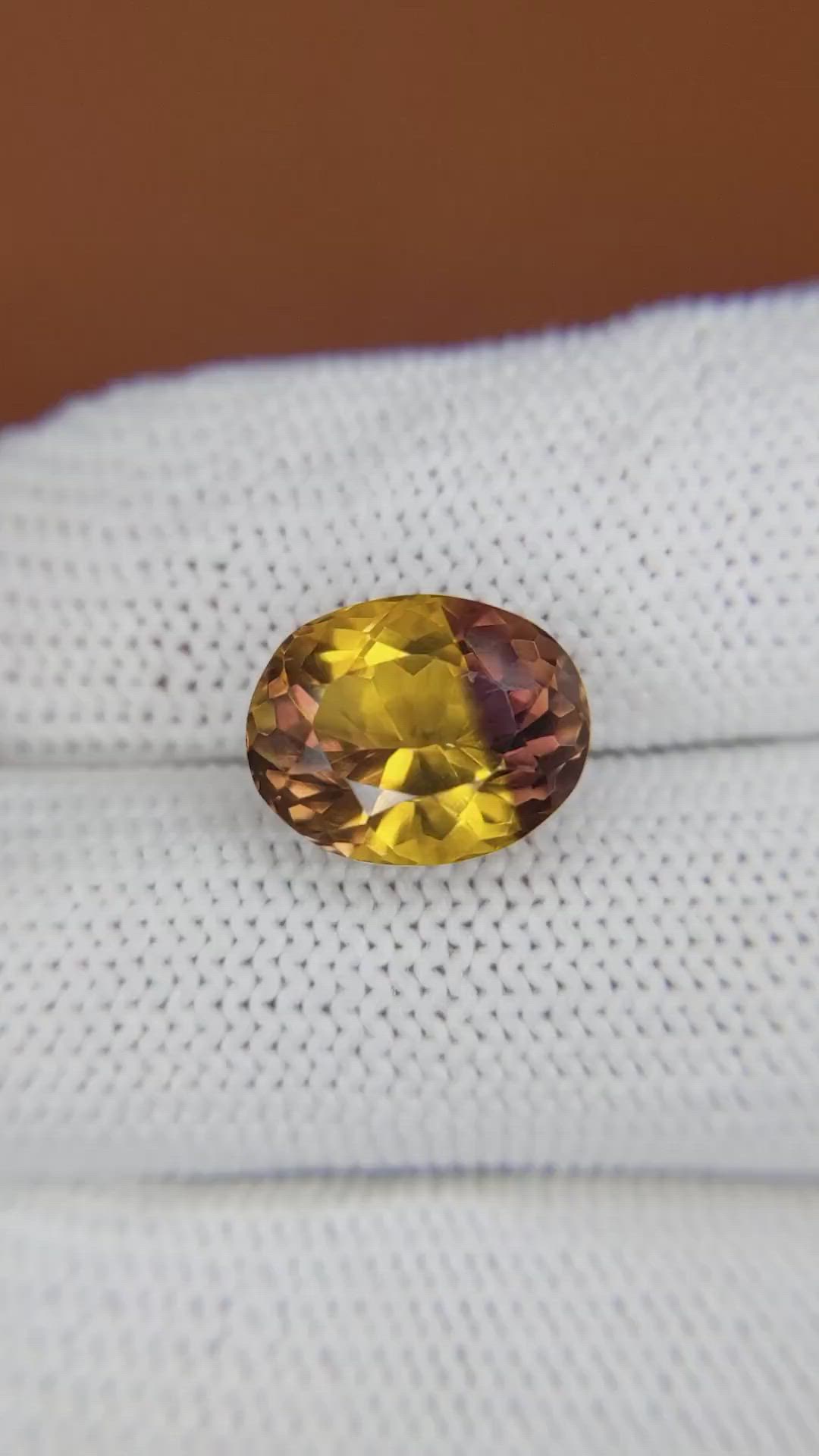 6.09 Ct. Bi Color Ametrine from Brazil Size Video