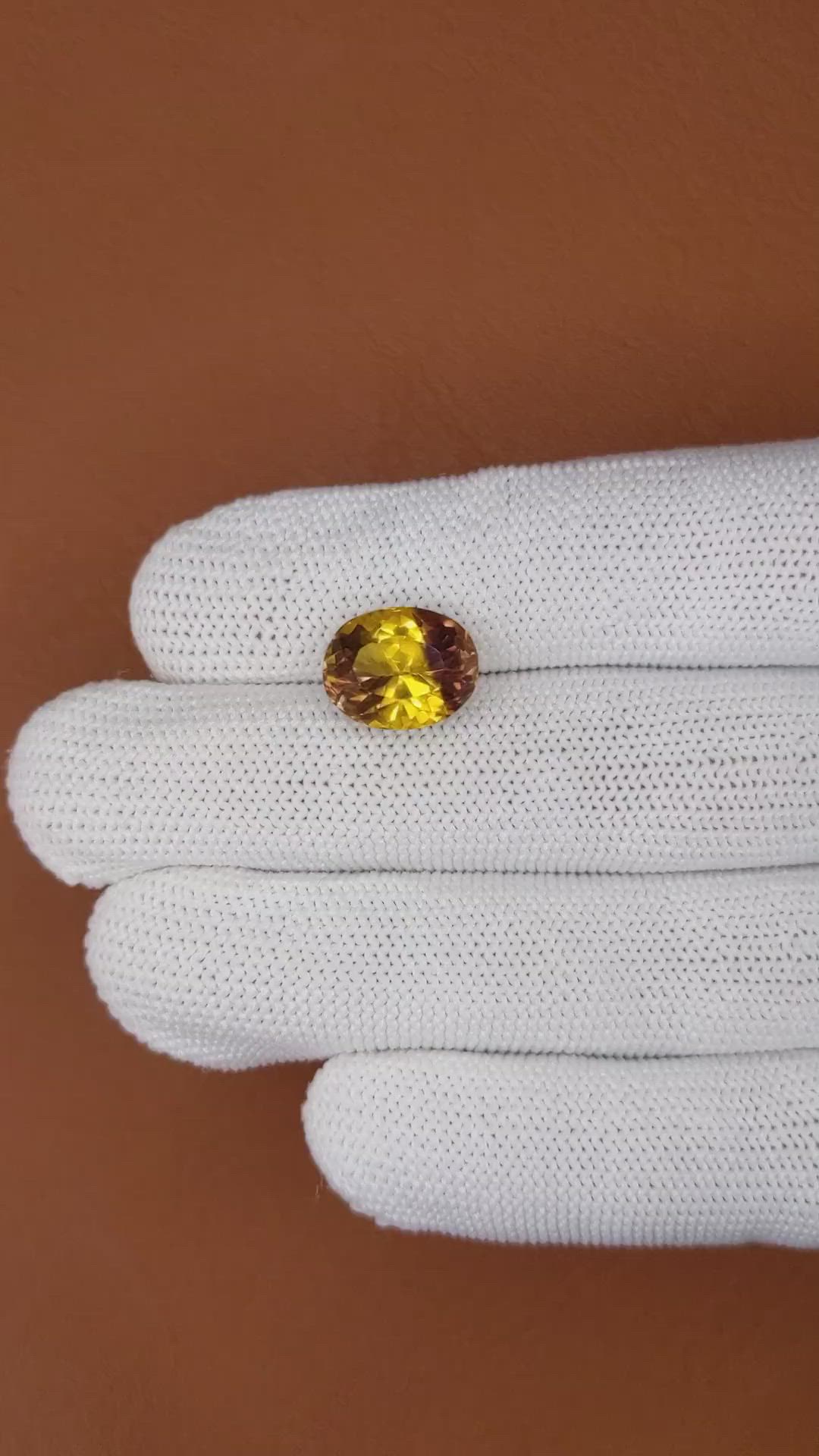 6.09 Ct. Bi Color Ametrine from Brazil Size Video