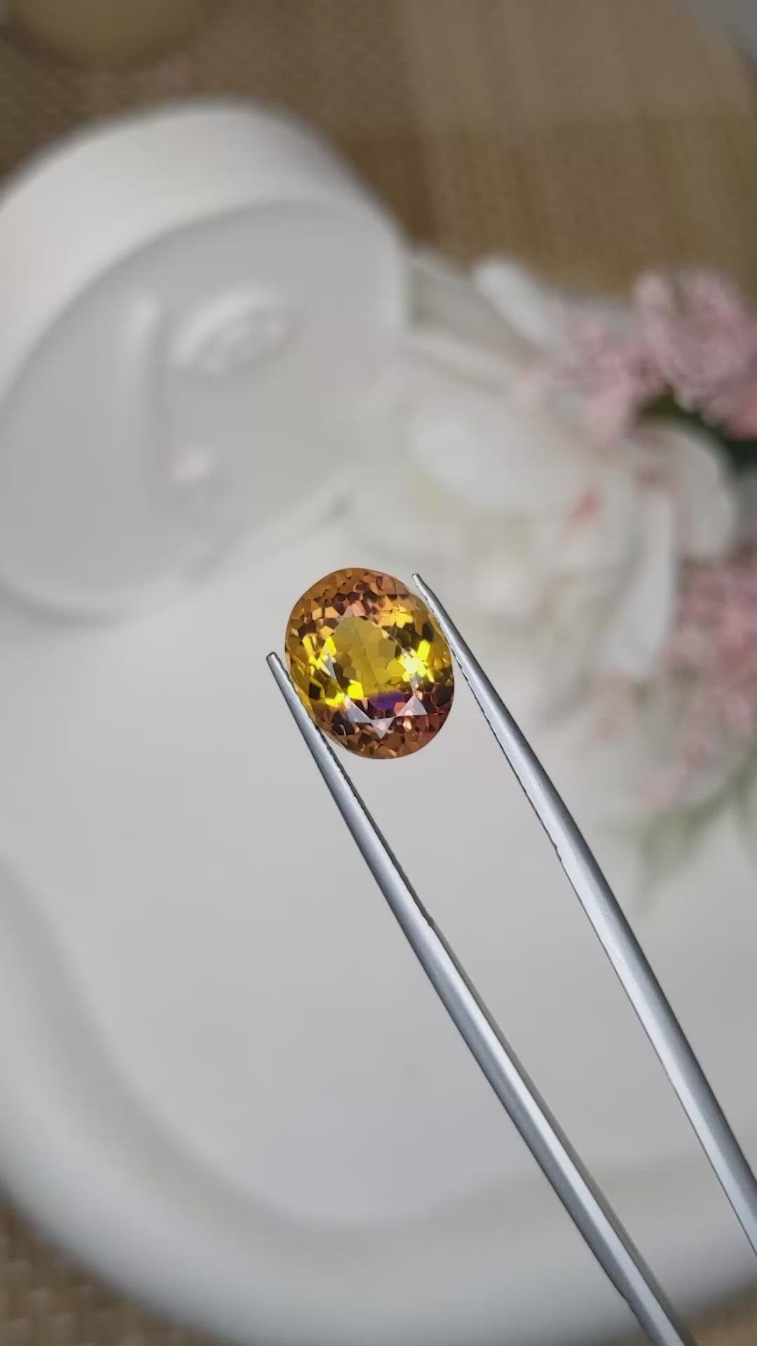 6.12 Ct. Bi Color Ametrine from Brazil Size Video