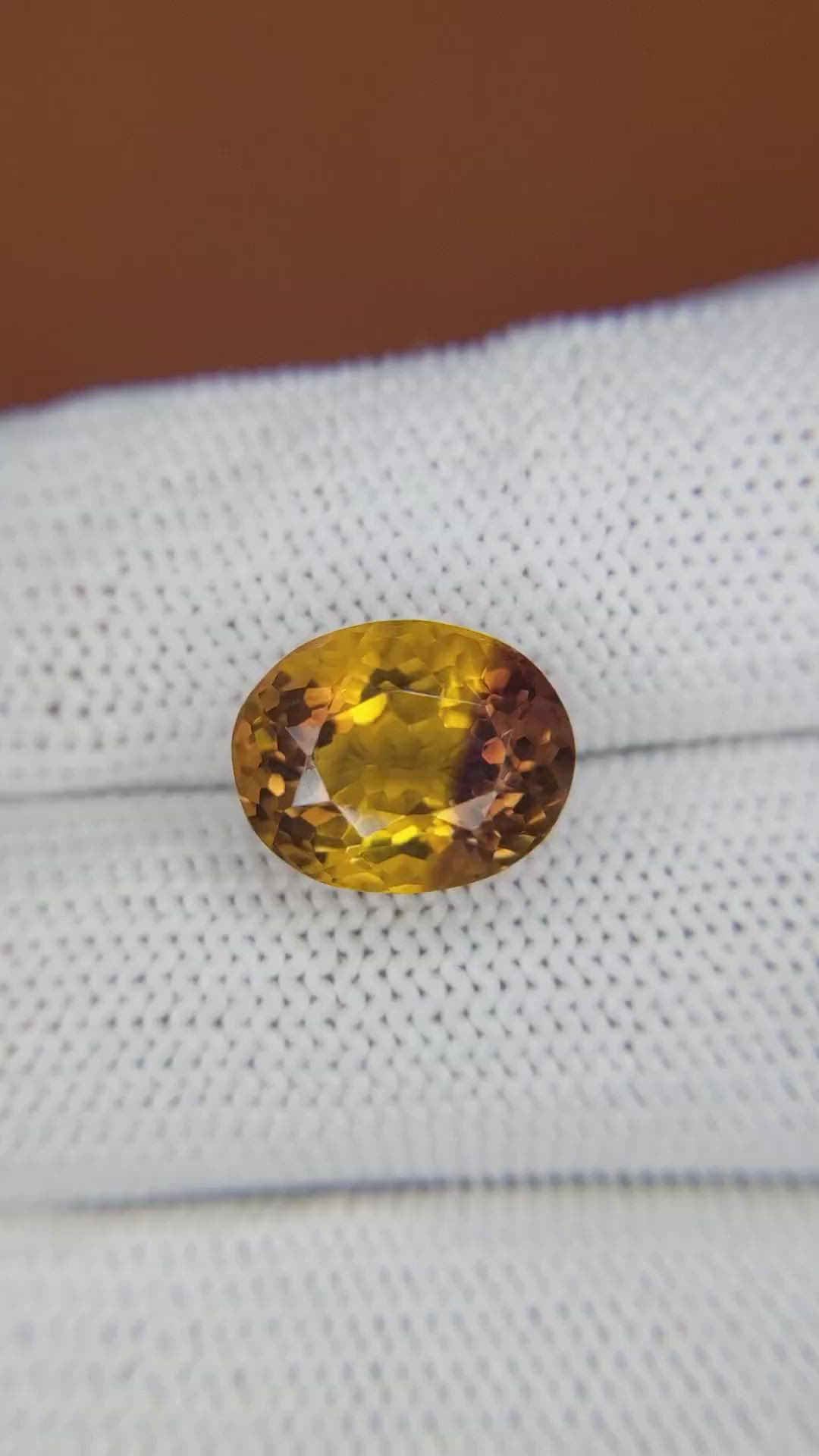 6.12 Ct. Bi Color Ametrine from Brazil Size Video