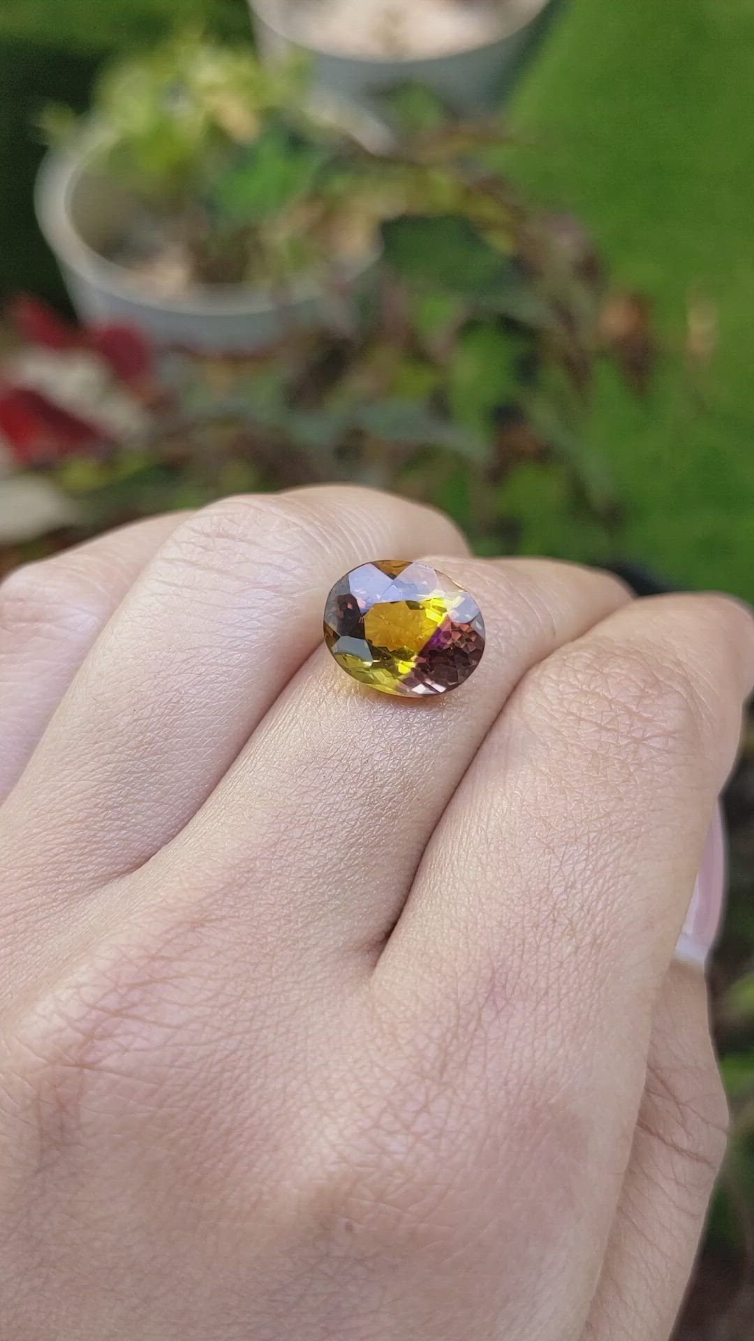 6.12 Ct. Bi Color Ametrine from Brazil Size Video