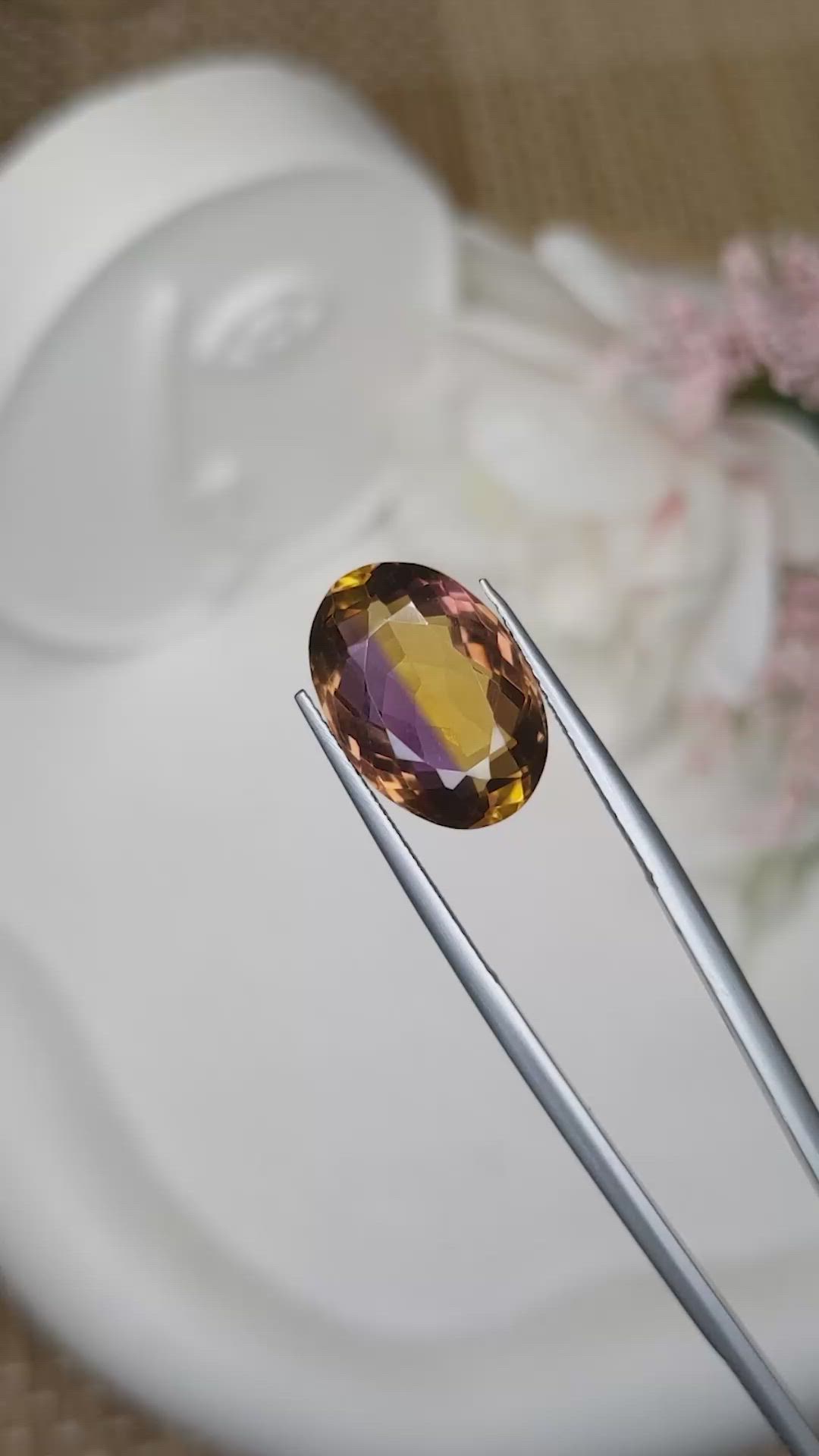8.56 Ct. Bi Color Ametrine from Brazil Size Video