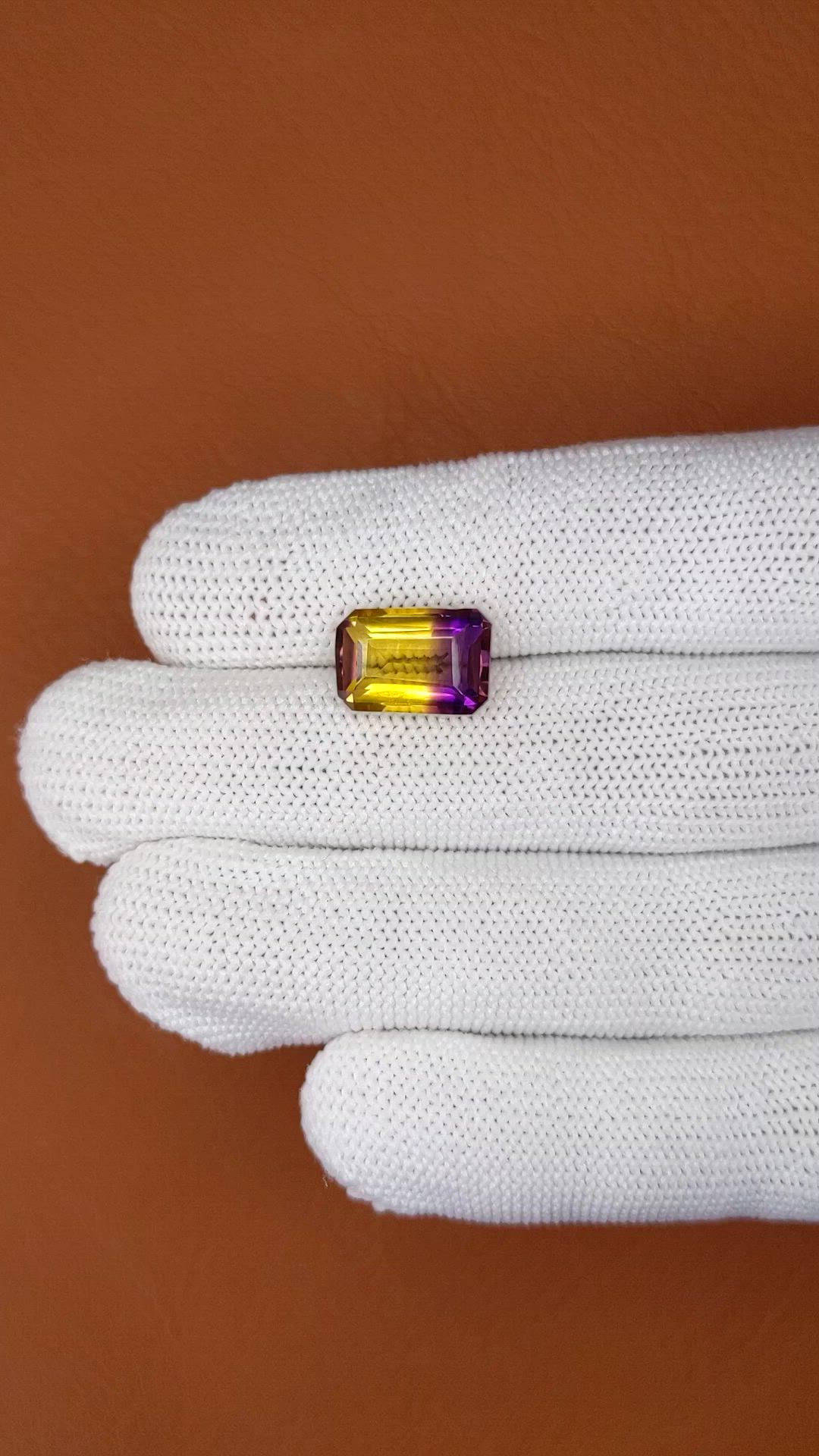 5.08 Ct. Bi Color Ametrine from Brazil Size Video