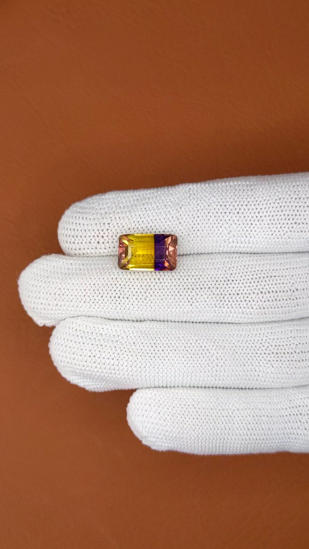 6.19 Ct. Bi Color Ametrine from Brazil Size Video