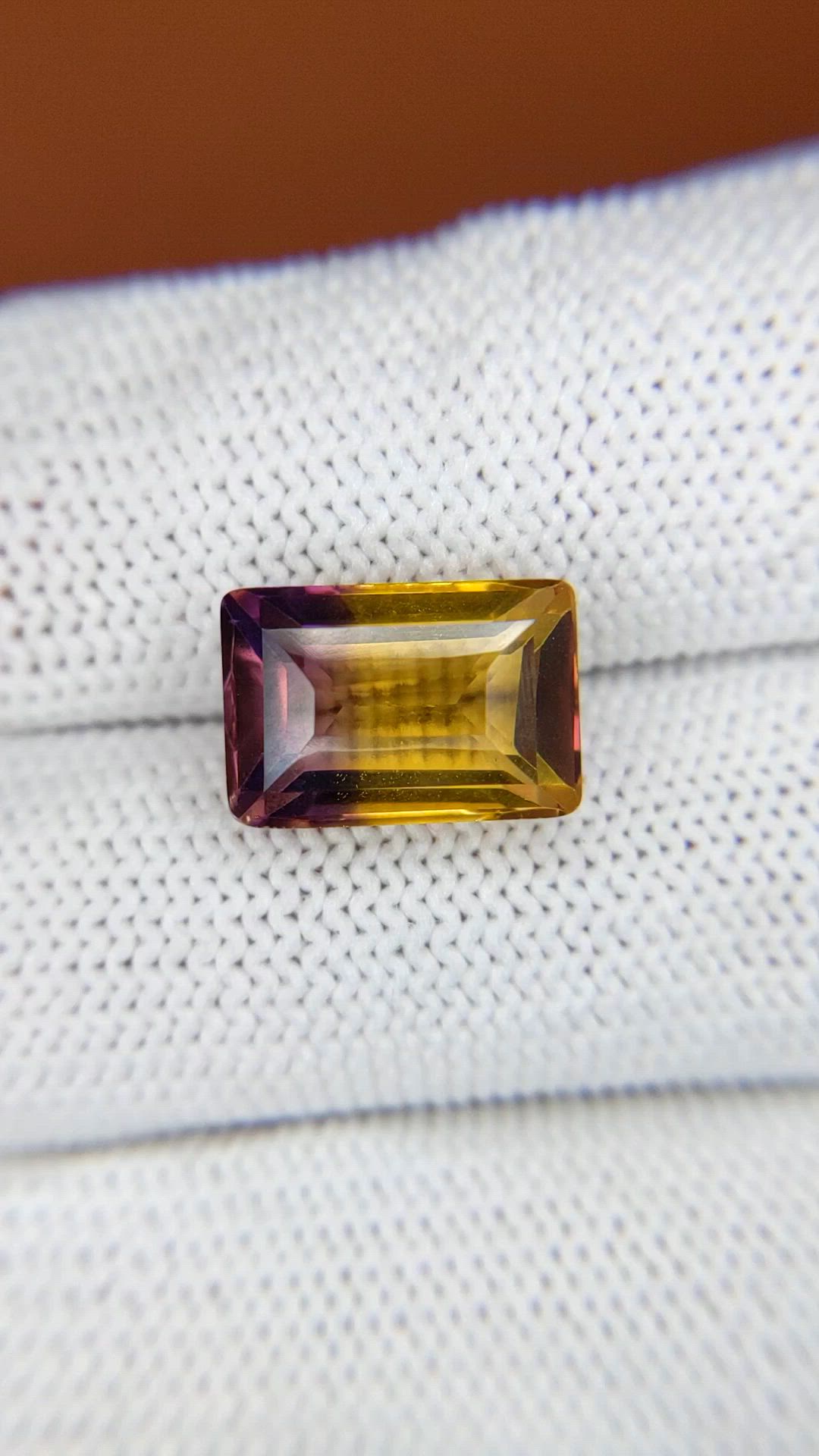 6.02 Ct. Bi Color Ametrine from Brazil Size Video