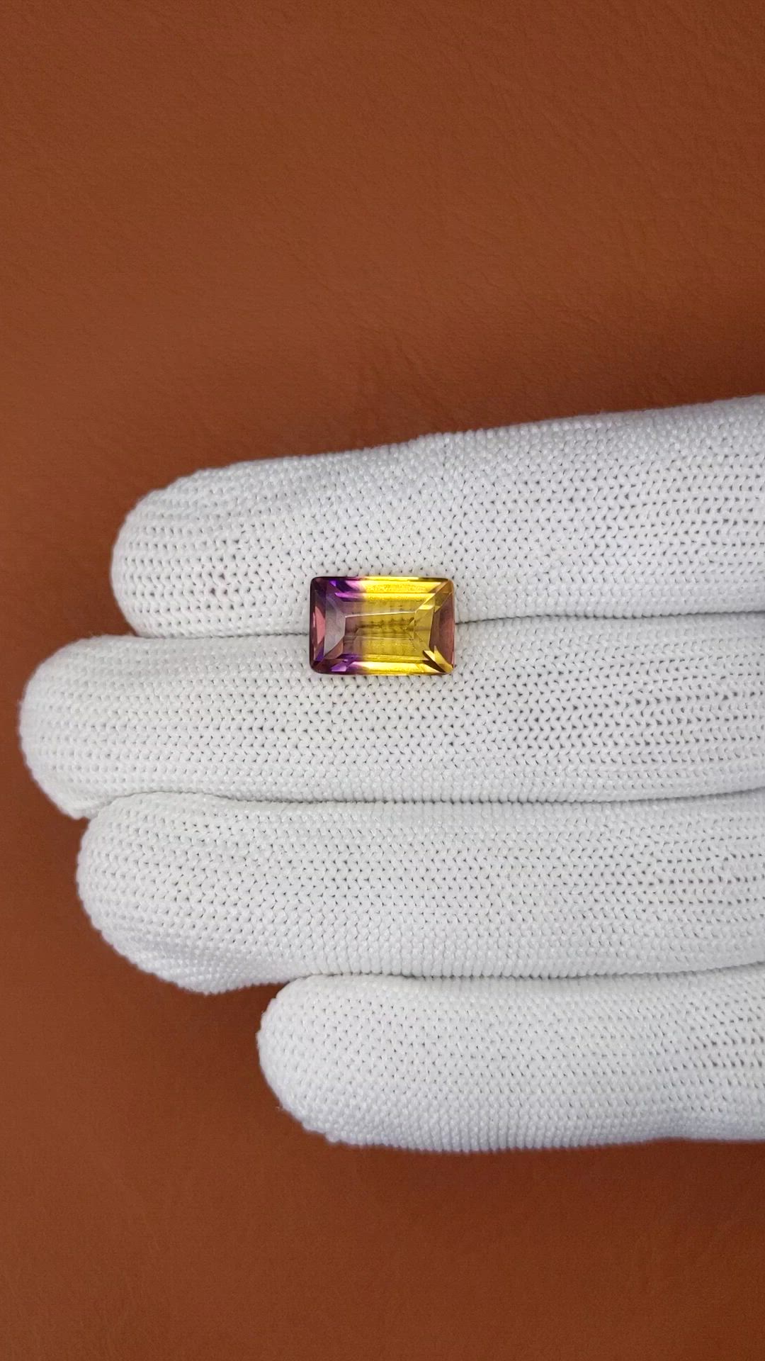6.02 Ct. Bi Color Ametrine from Brazil Size Video