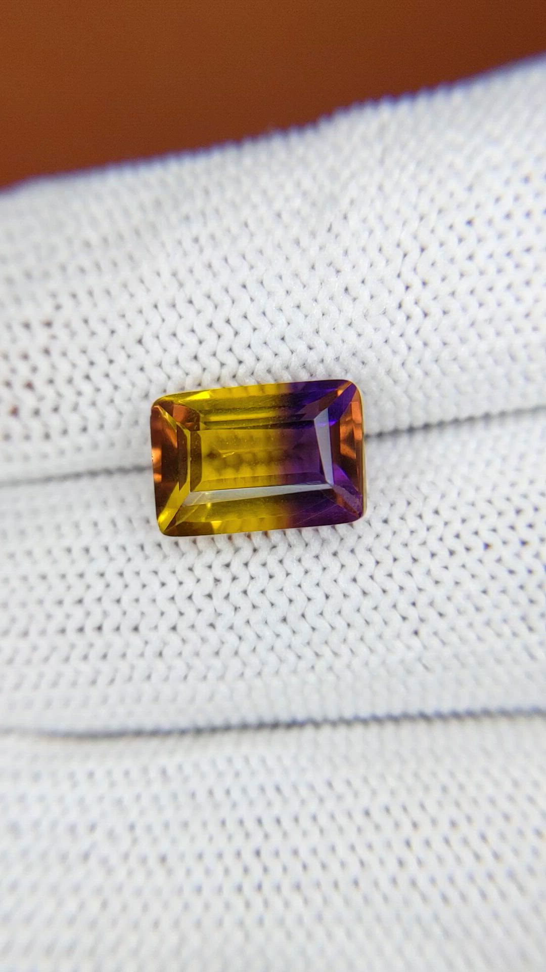 3.81 Ct. Bi Color Ametrine from Brazil Size Video