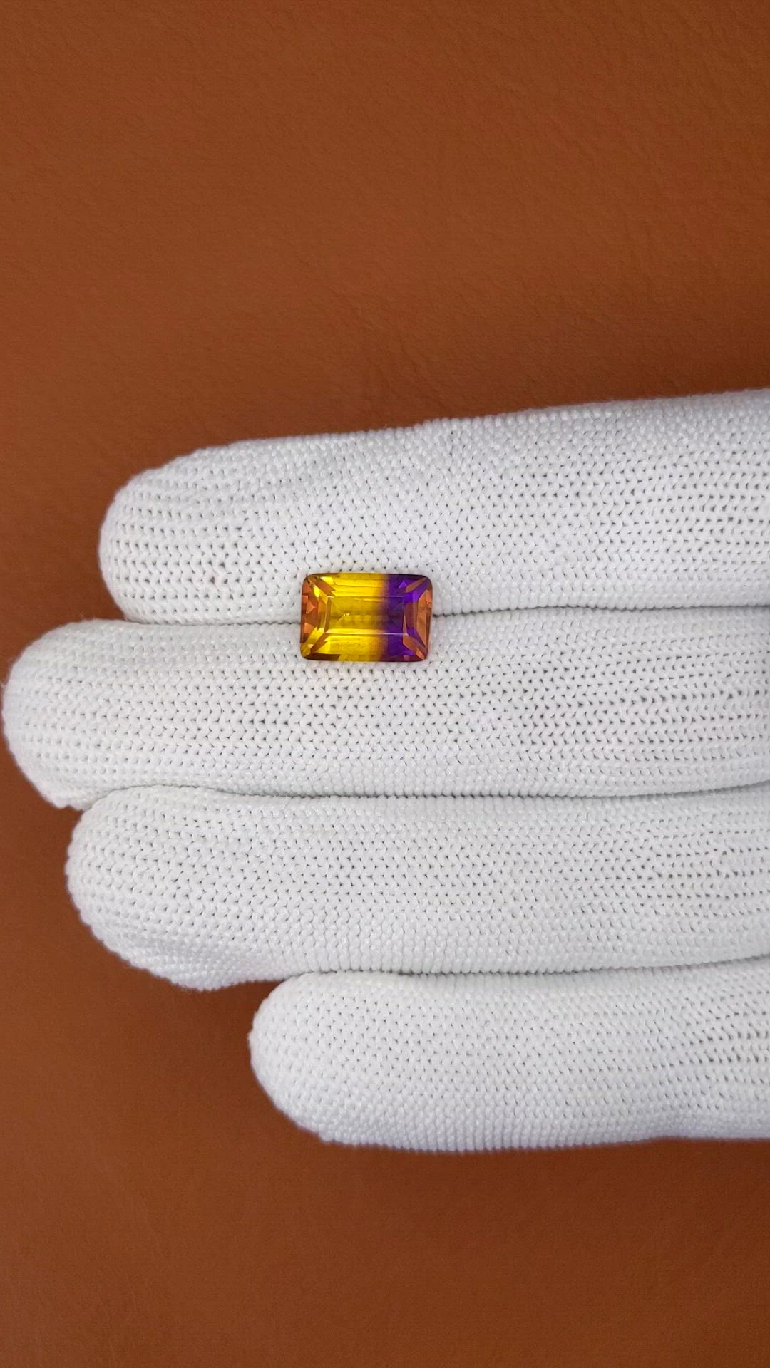 3.81 Ct. Bi Color Ametrine from Brazil Size Video