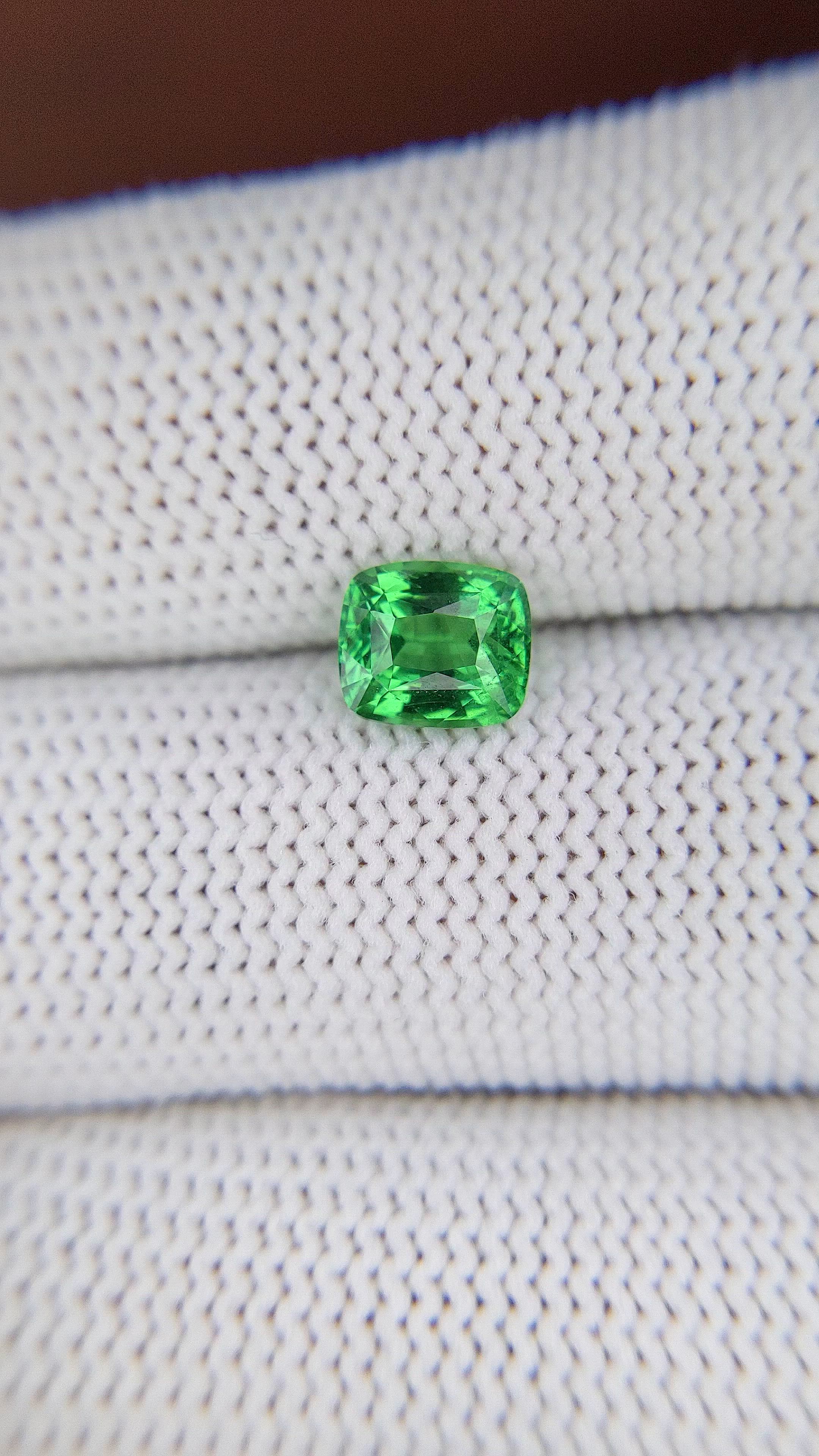 1.52 Ct. Tsavorite Garnet from Tanzania Size Video