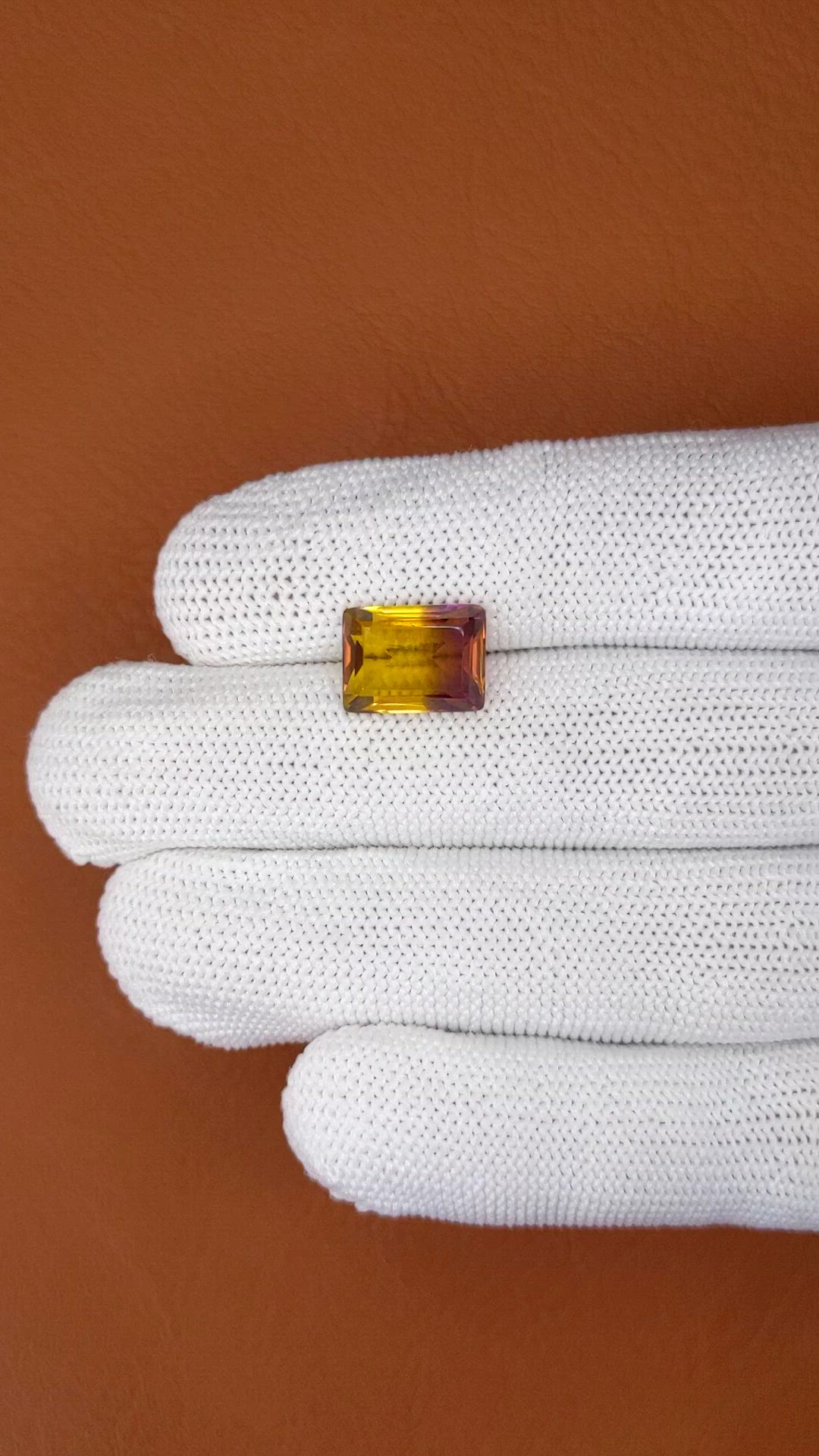 5.27 Ct. Bi Color Ametrine from Brazil Size Video