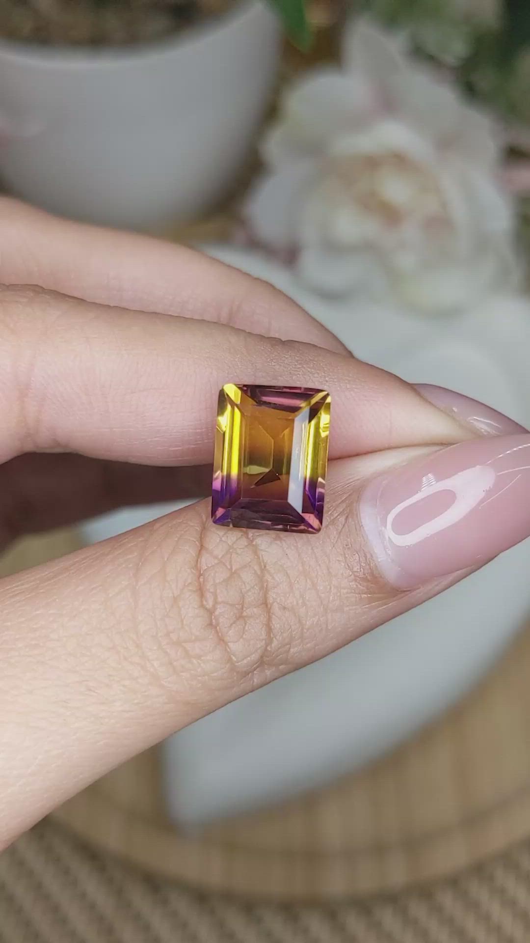 5.90 Ct. Bi Color Ametrine from Brazil Size Video