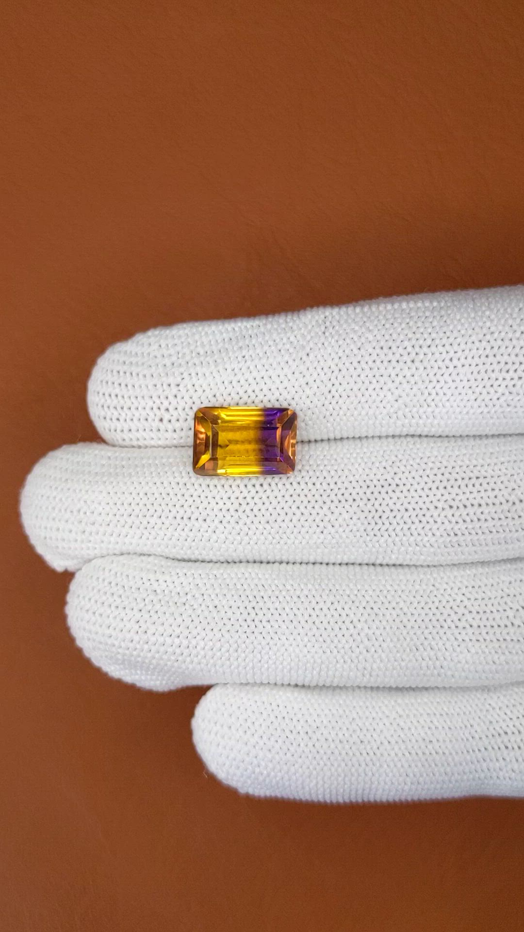 6.06 Ct. Bi Color Ametrine from Brazil Size Video